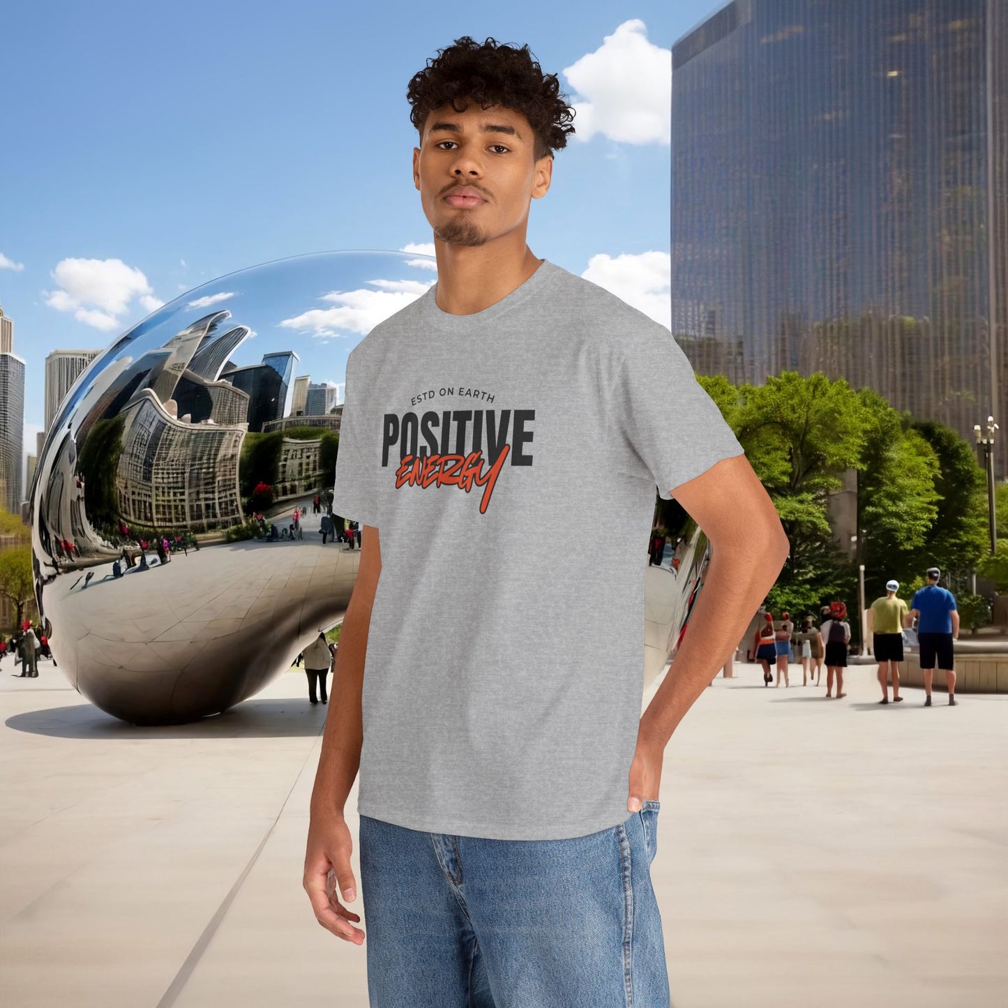 ⚡ Menaste “Positive Energy” — Grounded Radiance T-Shirt