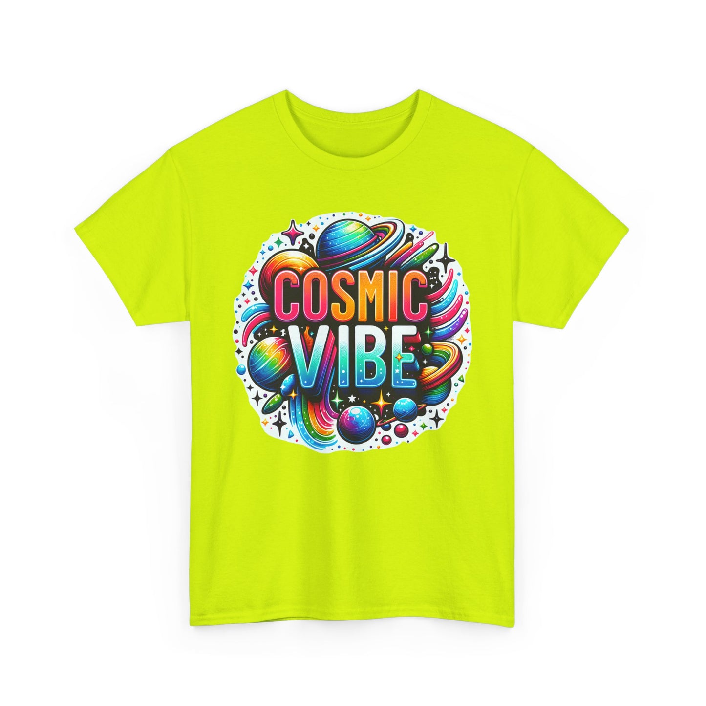 🌌Cosmic Vibes Heavy Cotton Tee - Align with the Rhythm of the Universe