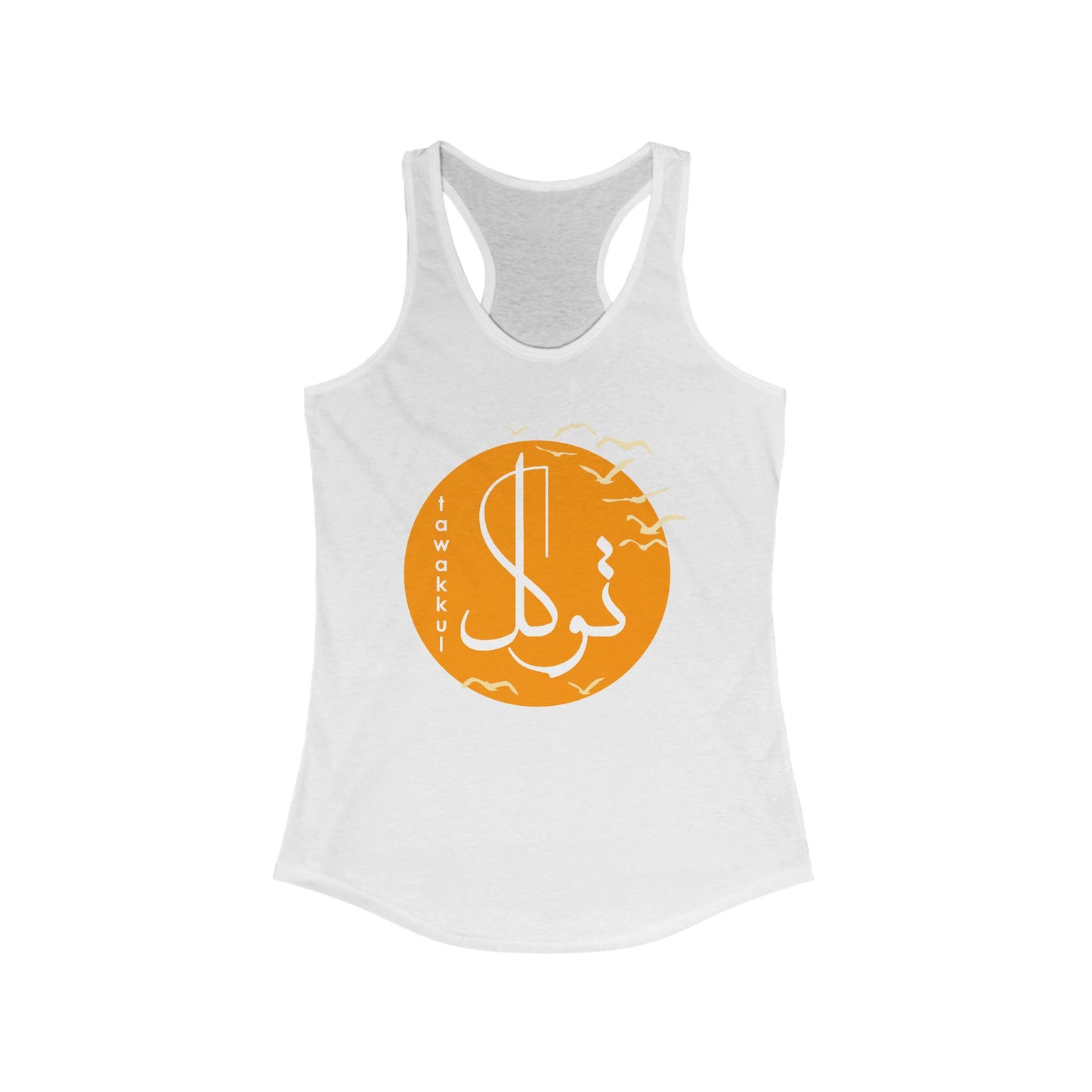 "Tawakkul" Calligraphy Racerback Tank - Fly with Faith