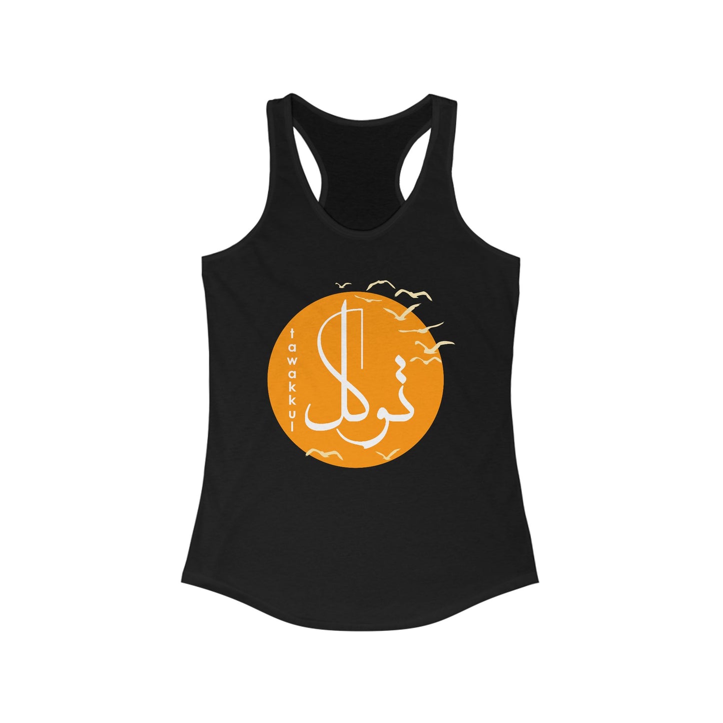 "Tawakkul" Calligraphy Racerback Tank - Fly with Faith