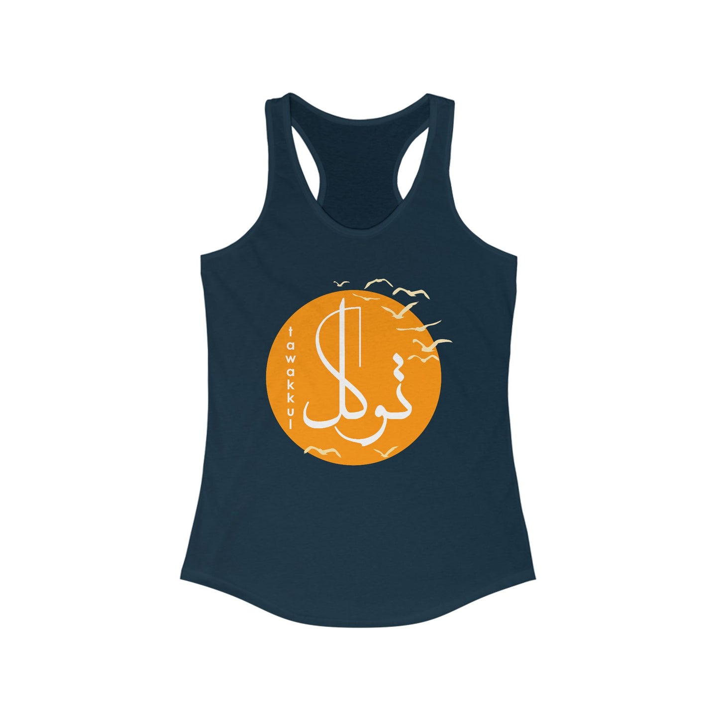 "Tawakkul" Calligraphy Racerback Tank - Fly with Faith