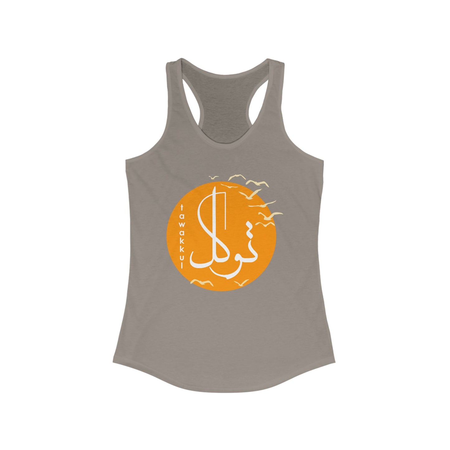 "Tawakkul" Calligraphy Racerback Tank - Fly with Faith