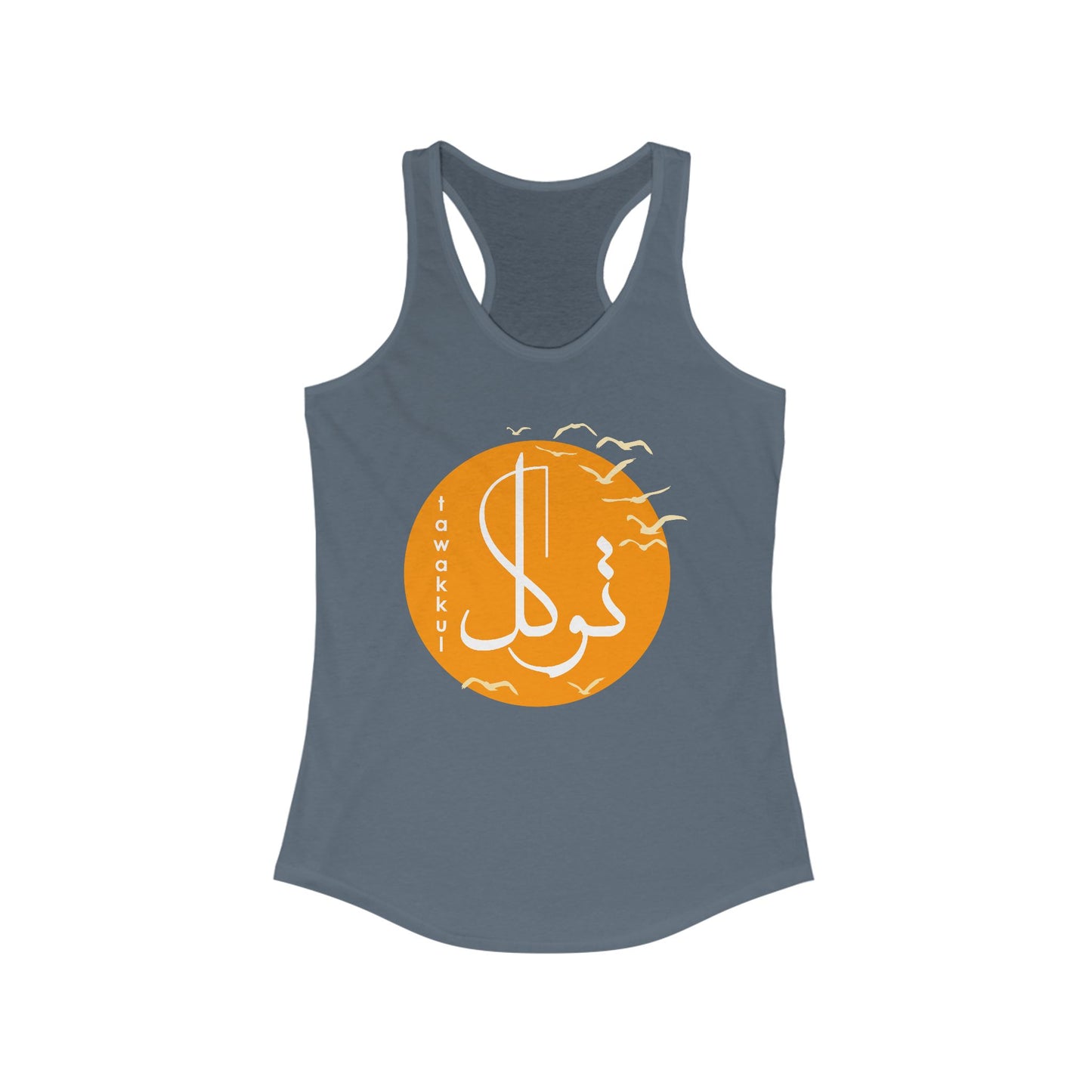 "Tawakkul" Calligraphy Racerback Tank - Fly with Faith