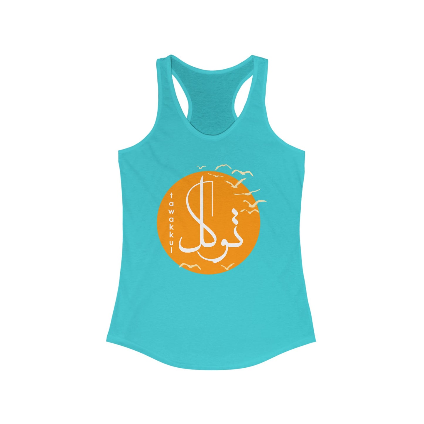 "Tawakkul" Calligraphy Racerback Tank - Fly with Faith
