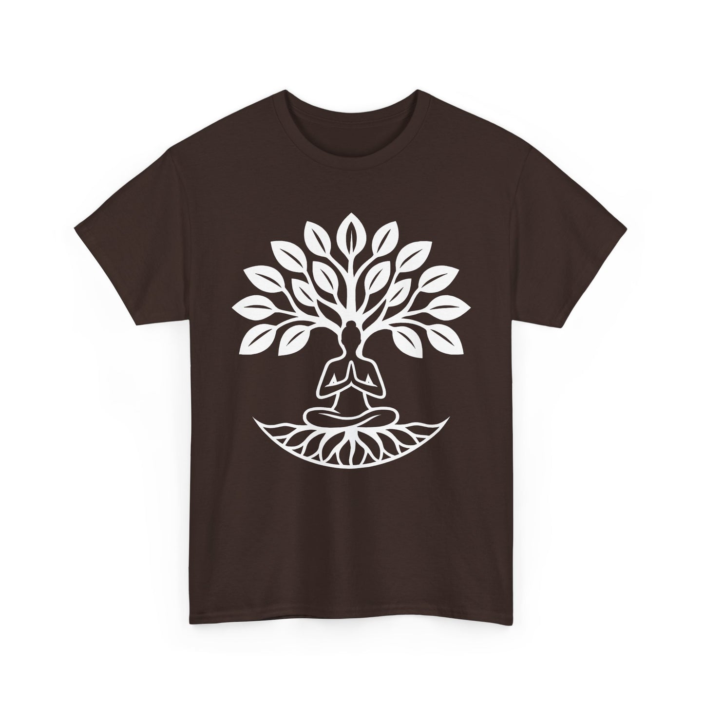 "Rooted in Presence" - Tree of Life & Meditative Balance Heavy Cotton Tee