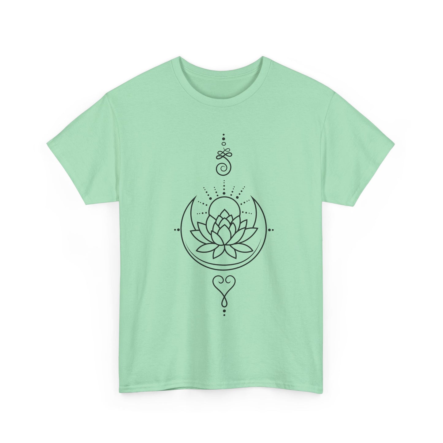 🌙Lotus Dawn Heavy Cotton Tee - Awaken to Possibility