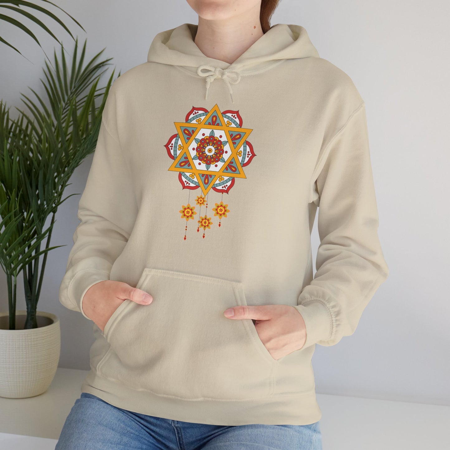 ✨Star Mandala Bloom Hoodie — Celestial Radiance Meets Earthly Grace🌸🌟🌀