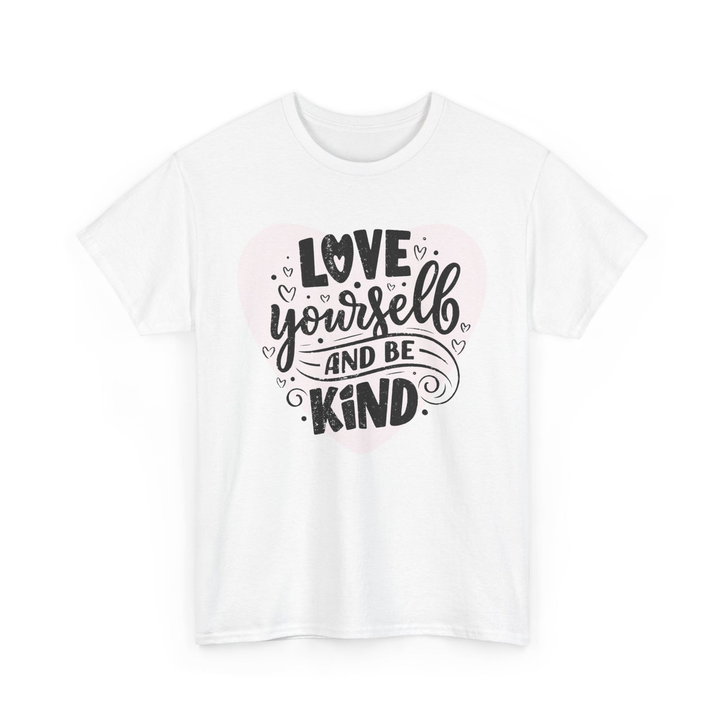 💖Heart Light Heavy Cotton Tee - Love Begins Within