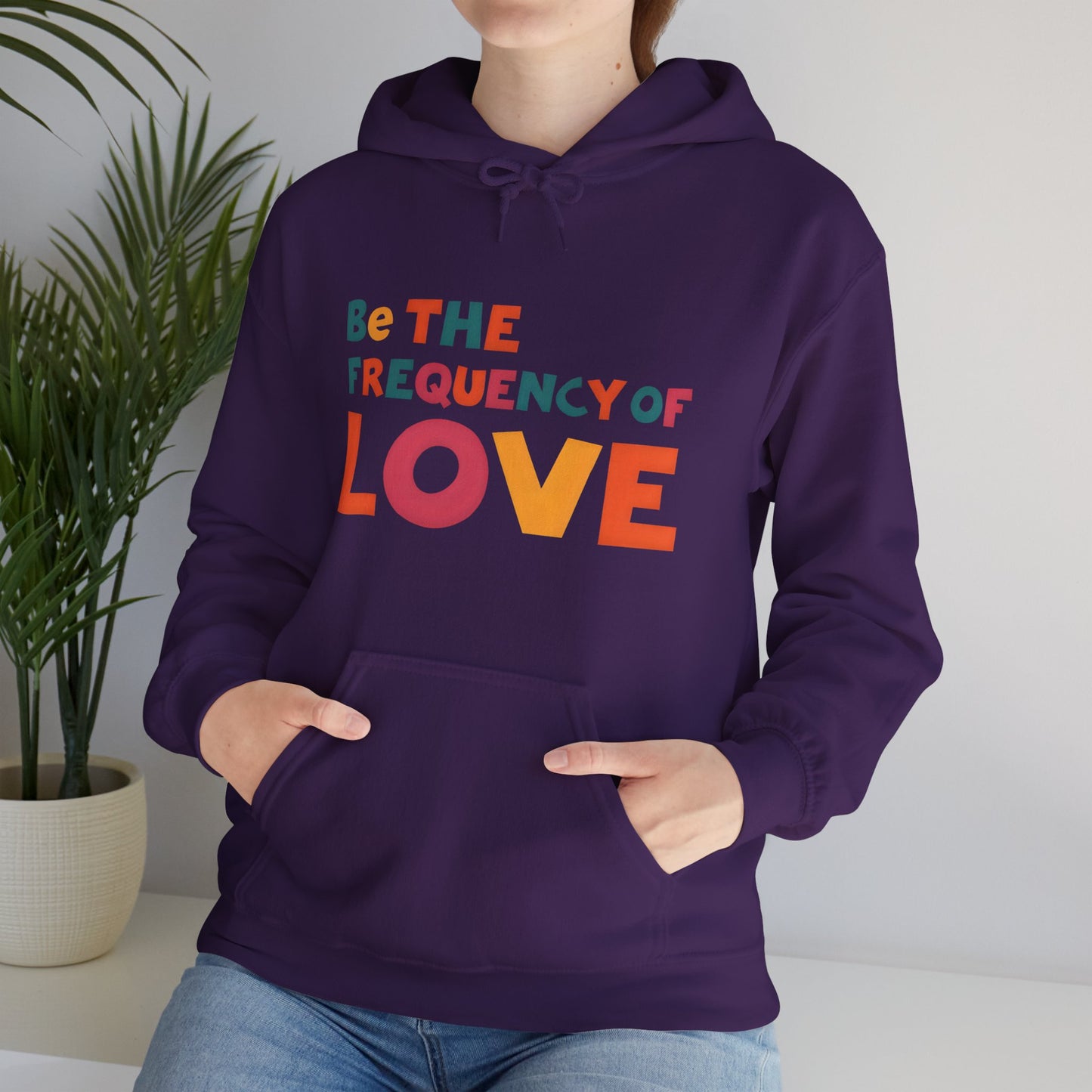 🌠Be the Frequency of Love Hoodie – Colorful Spiritual Vibes | Raise Your Energy Hoodie🌀💖