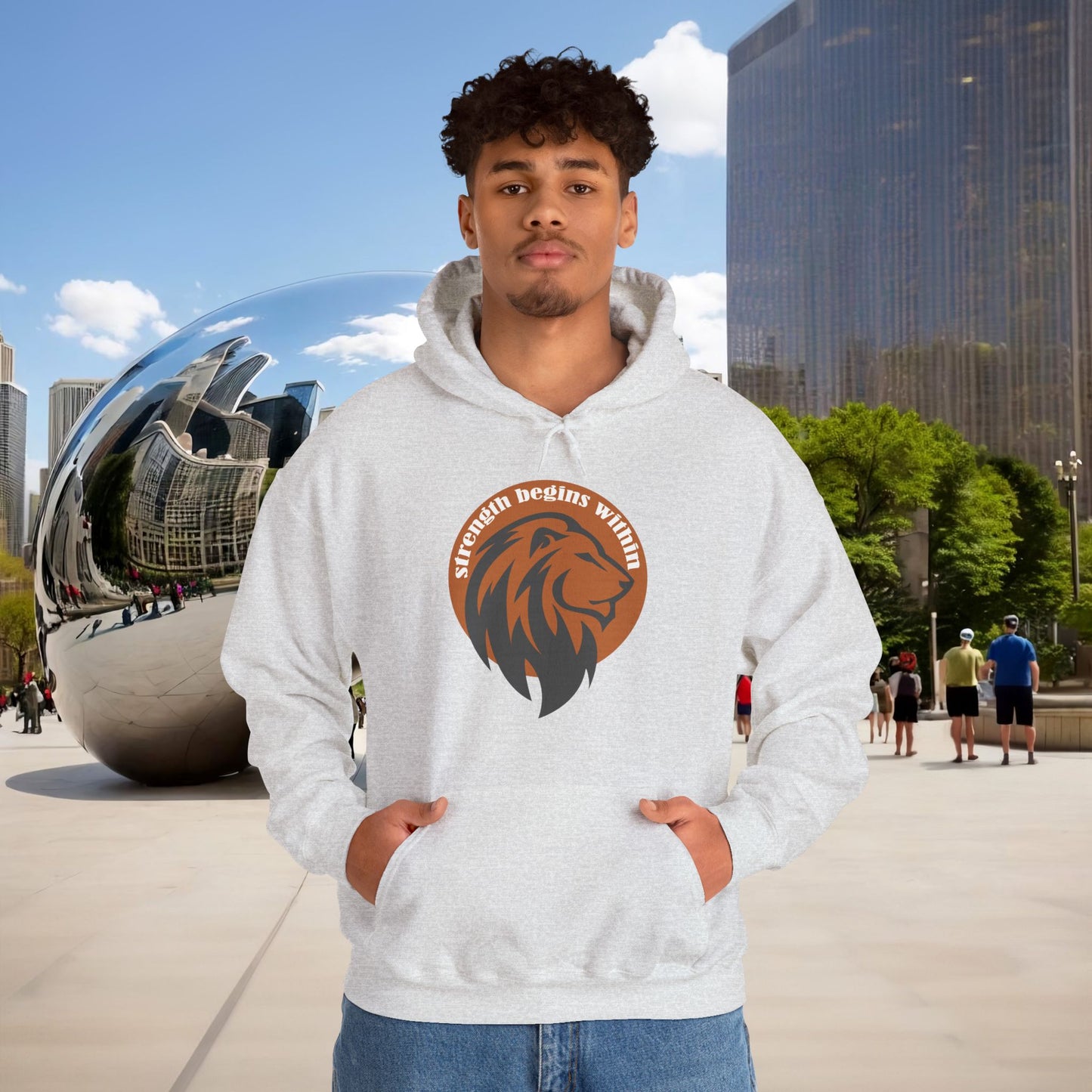 🔥🦁 “Strength Begins Within” — Menaste Lion Sigil Hoodie