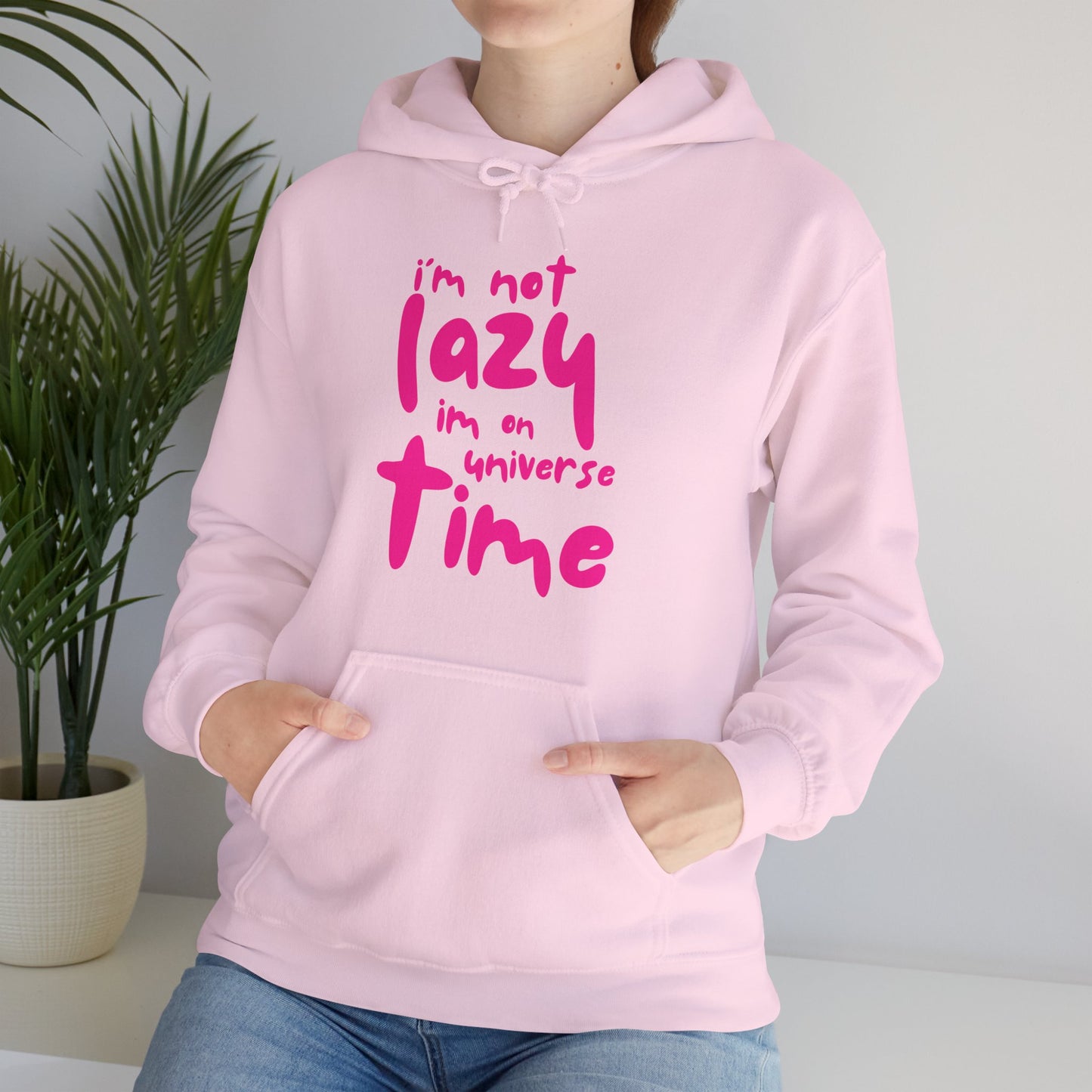 “I’m Not Lazy — I’m on Universe Time” Cosmic Flow Hoodie✨🕰️