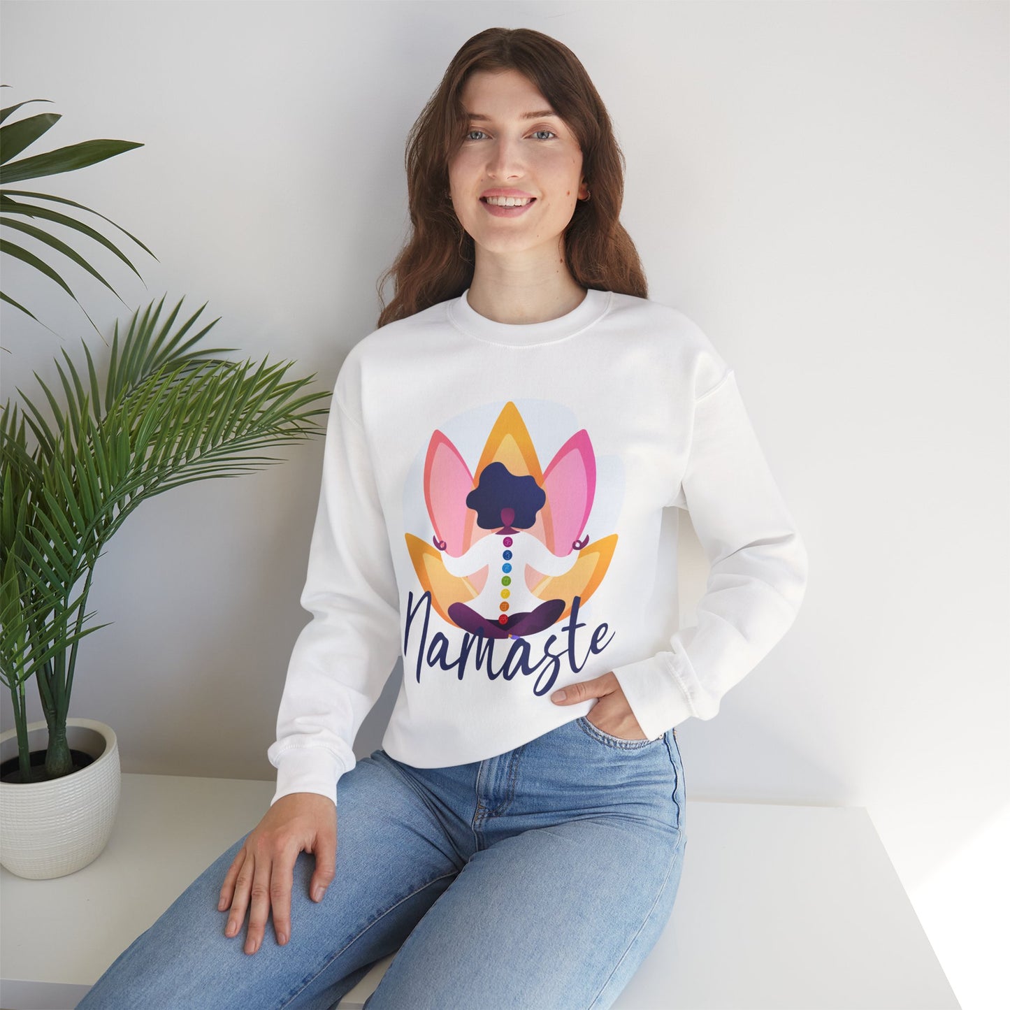 🌸Rooted Light - Namaste Chakra Crewneck Sweatshirt