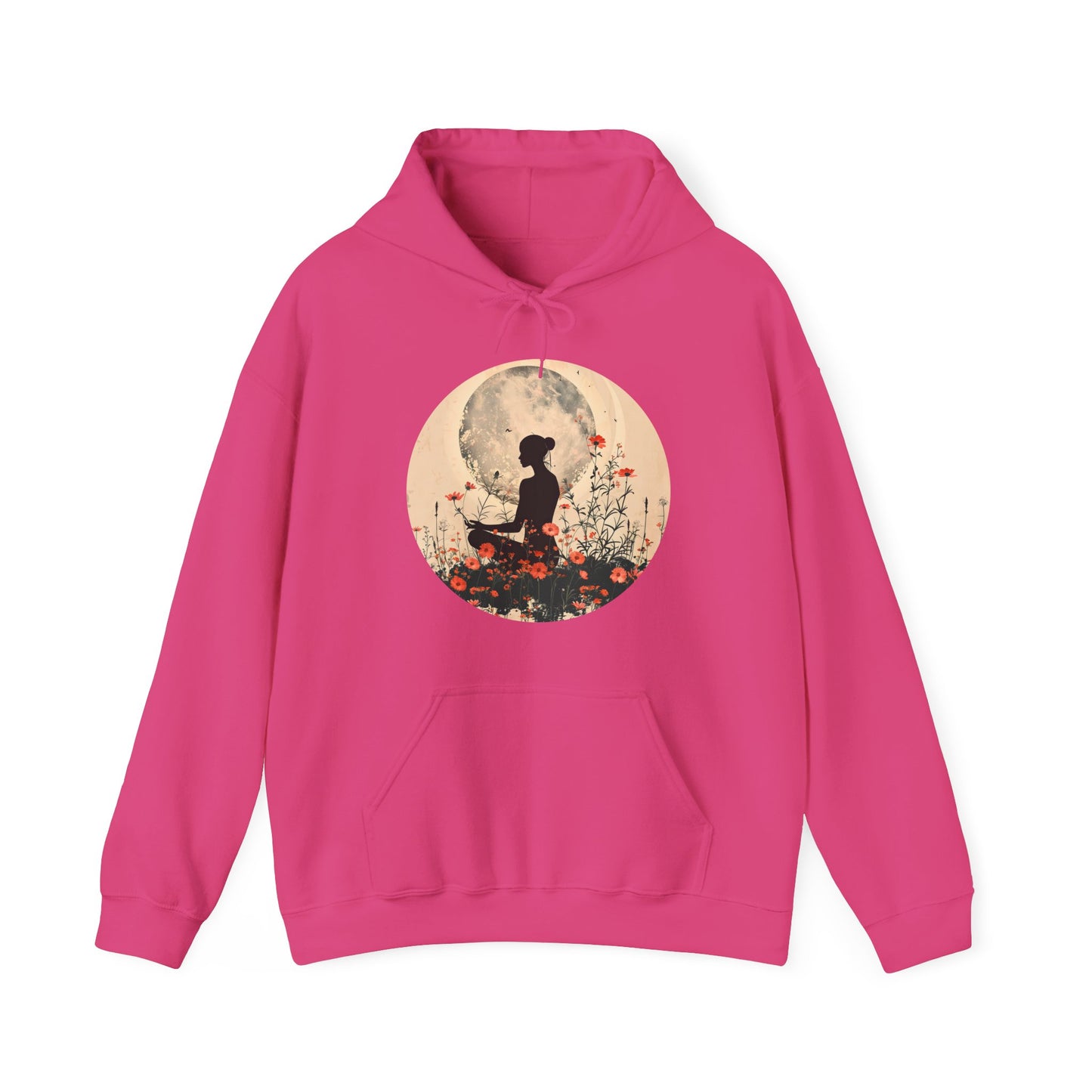 🌕Moonlit Meditation Hoodie – Divine Feminine Stillness & Strength✨🌹🧘🏾‍♀️