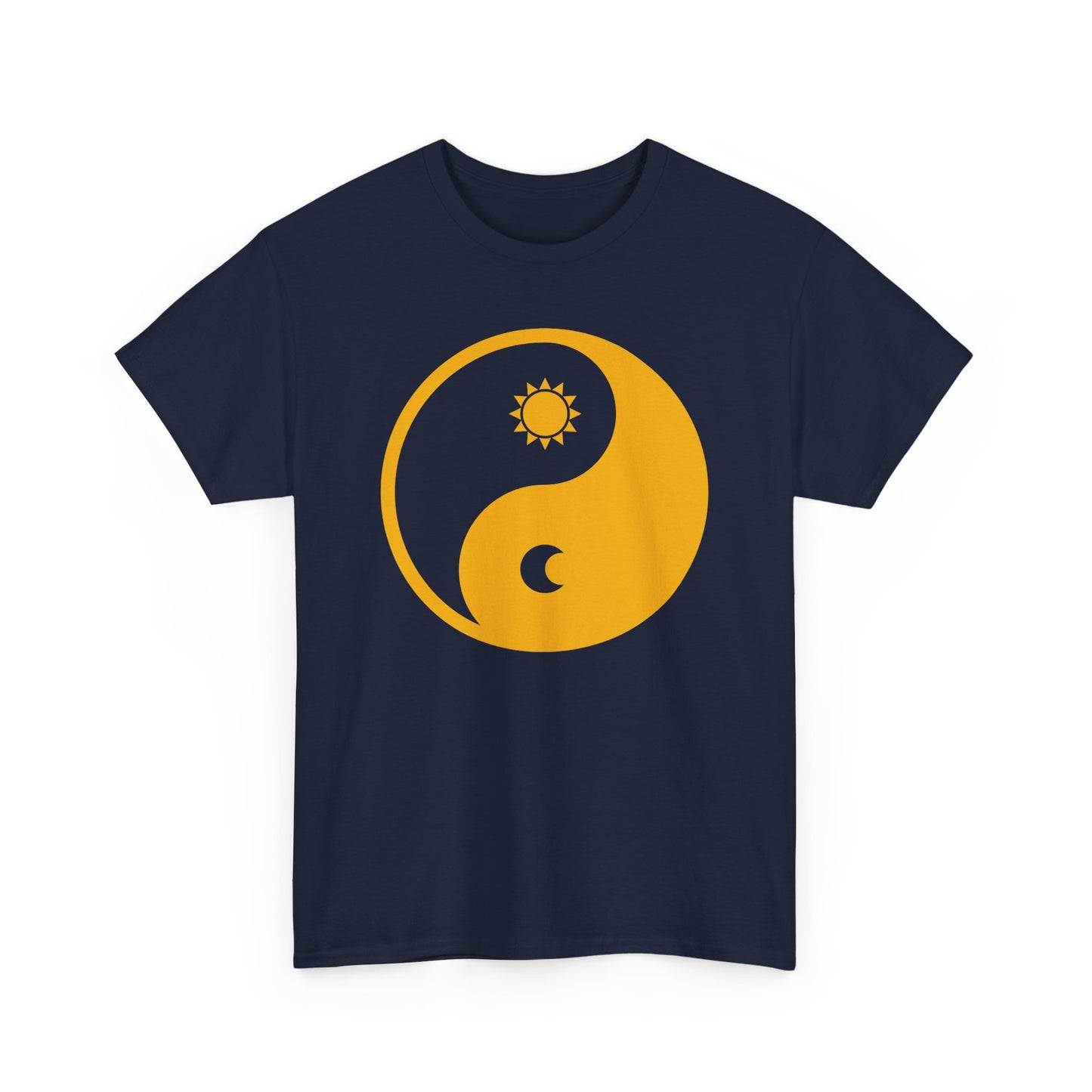 🌞🌜YinYang Solar Lunar Heavy Cotton Tee - Harmony in Balance