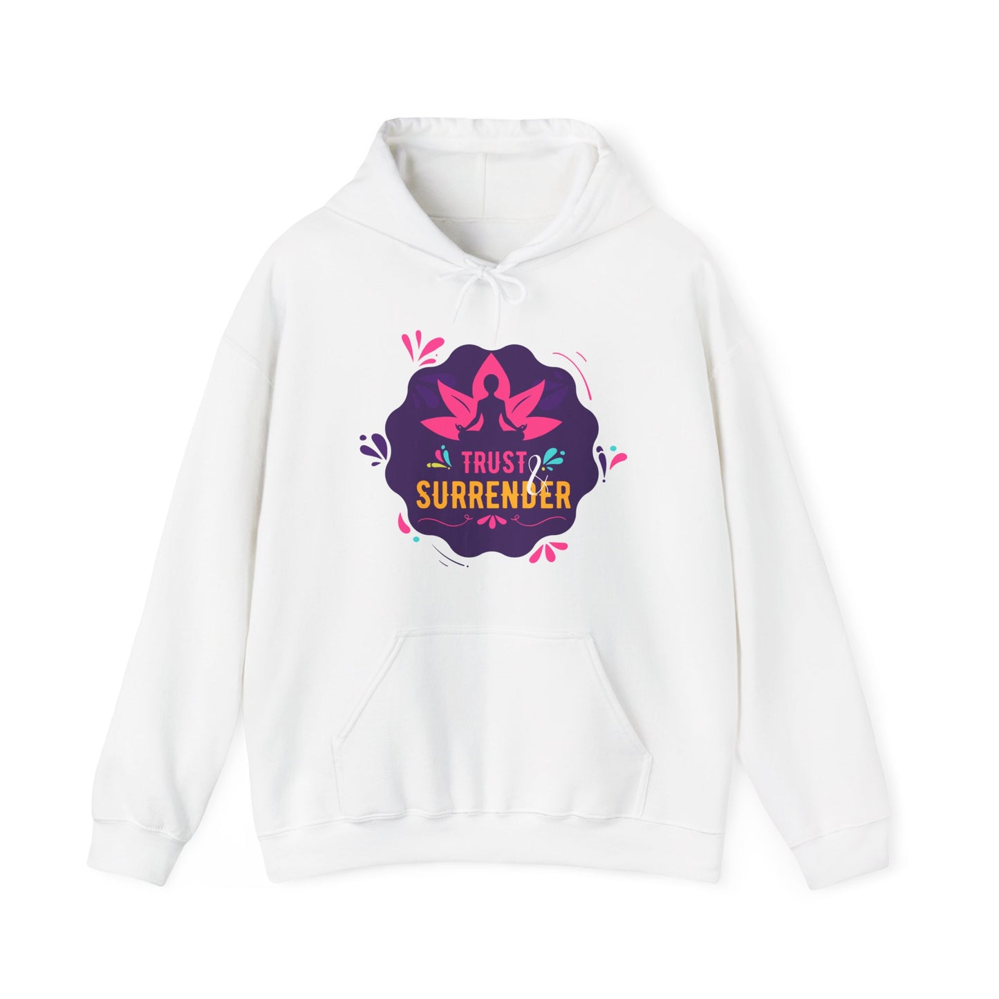 Lotus Flow “Trust & Surrender” Hoodie – Meditative Comfort with Sacred Intention 🌸🧘‍♀️✨