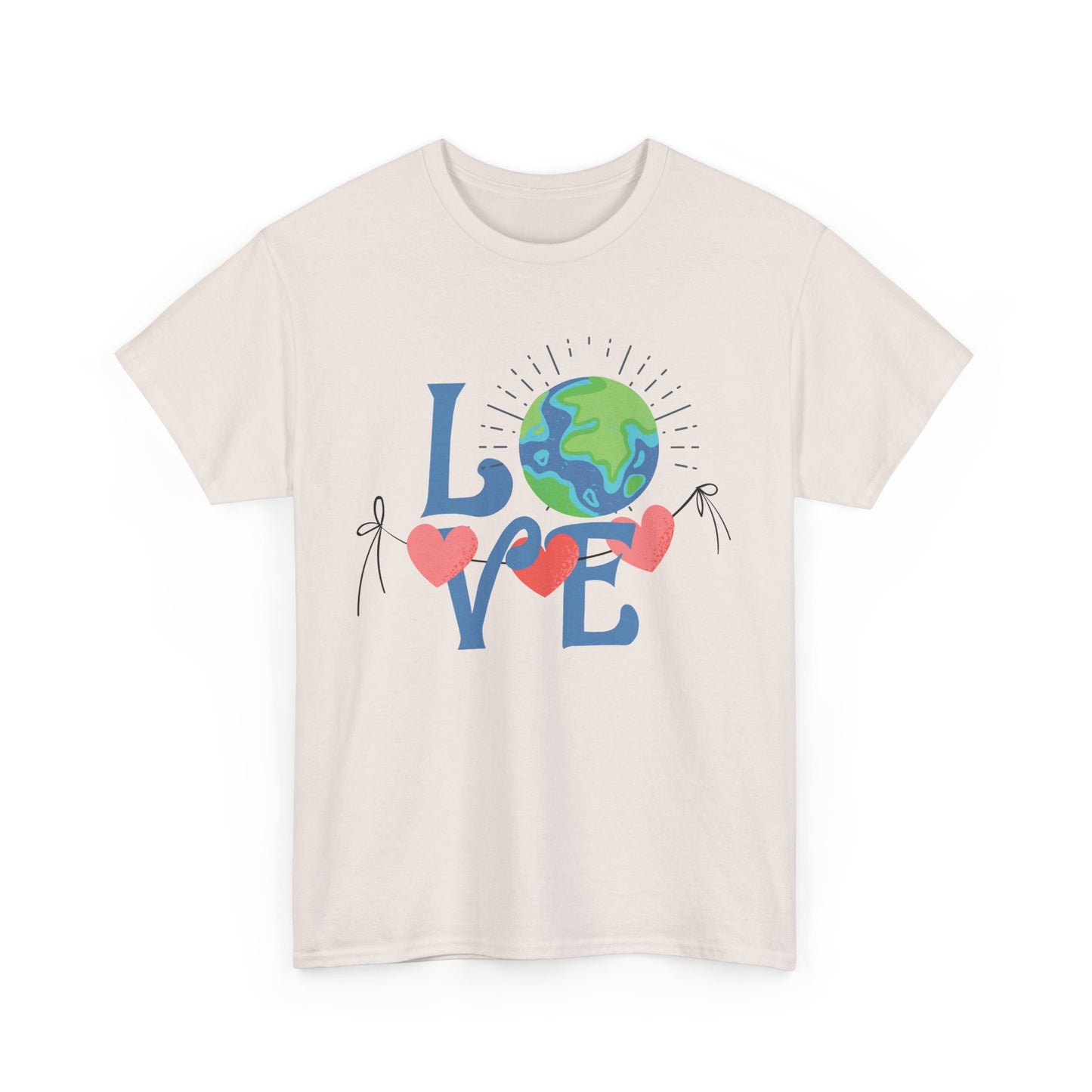 🌍Love the Earth Heavy Cotton Tee - Share the Warmth of the World