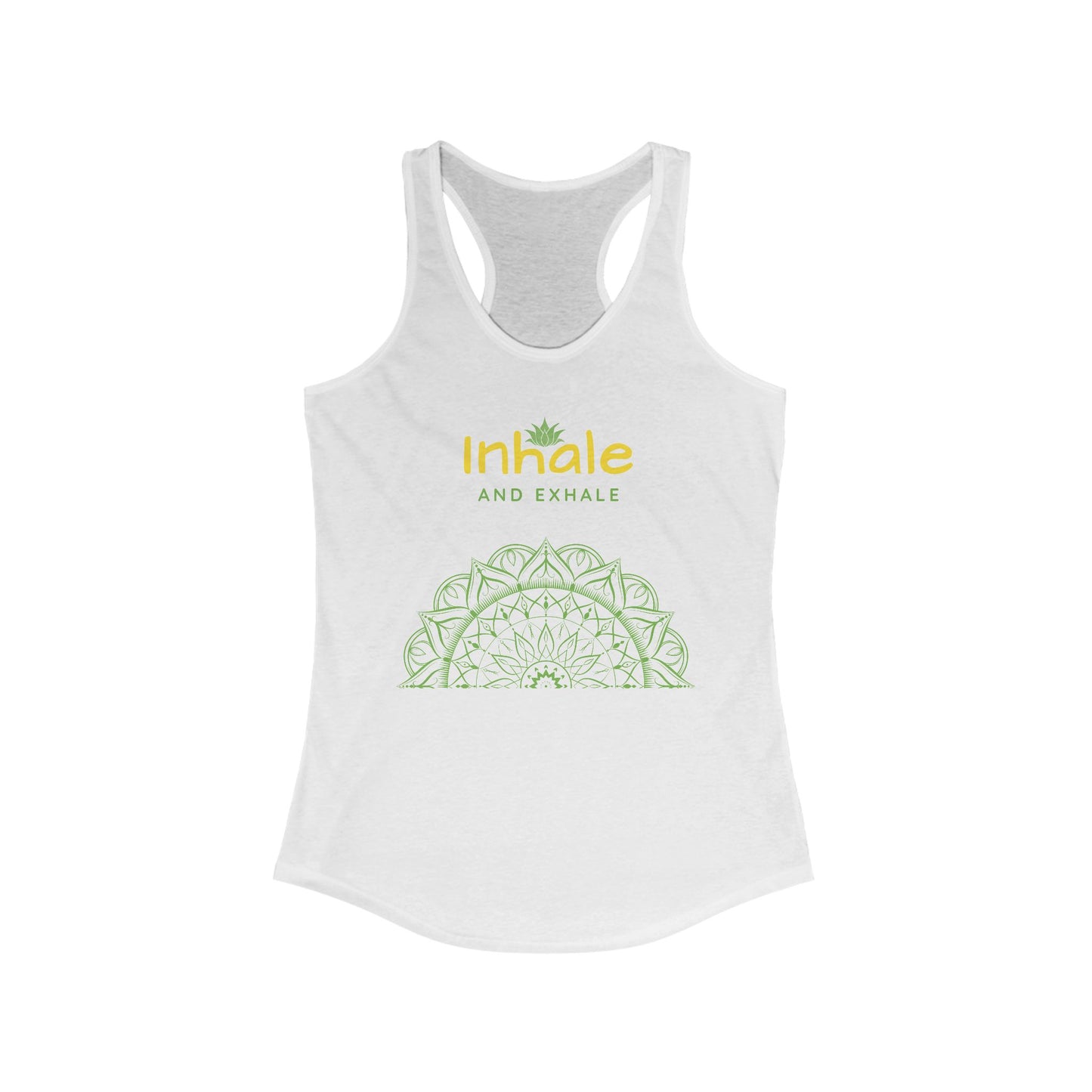 Inhale Exhale Mandala Racerback Tank - A Breath of Style & Calm