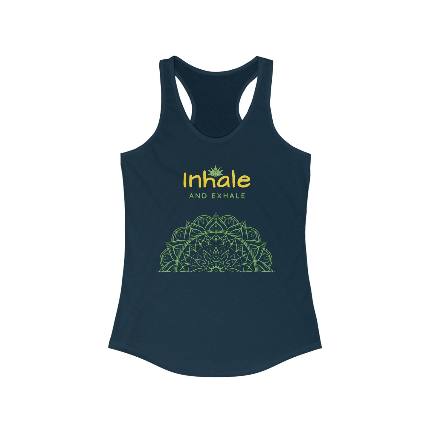 Inhale Exhale Mandala Racerback Tank - A Breath of Style & Calm