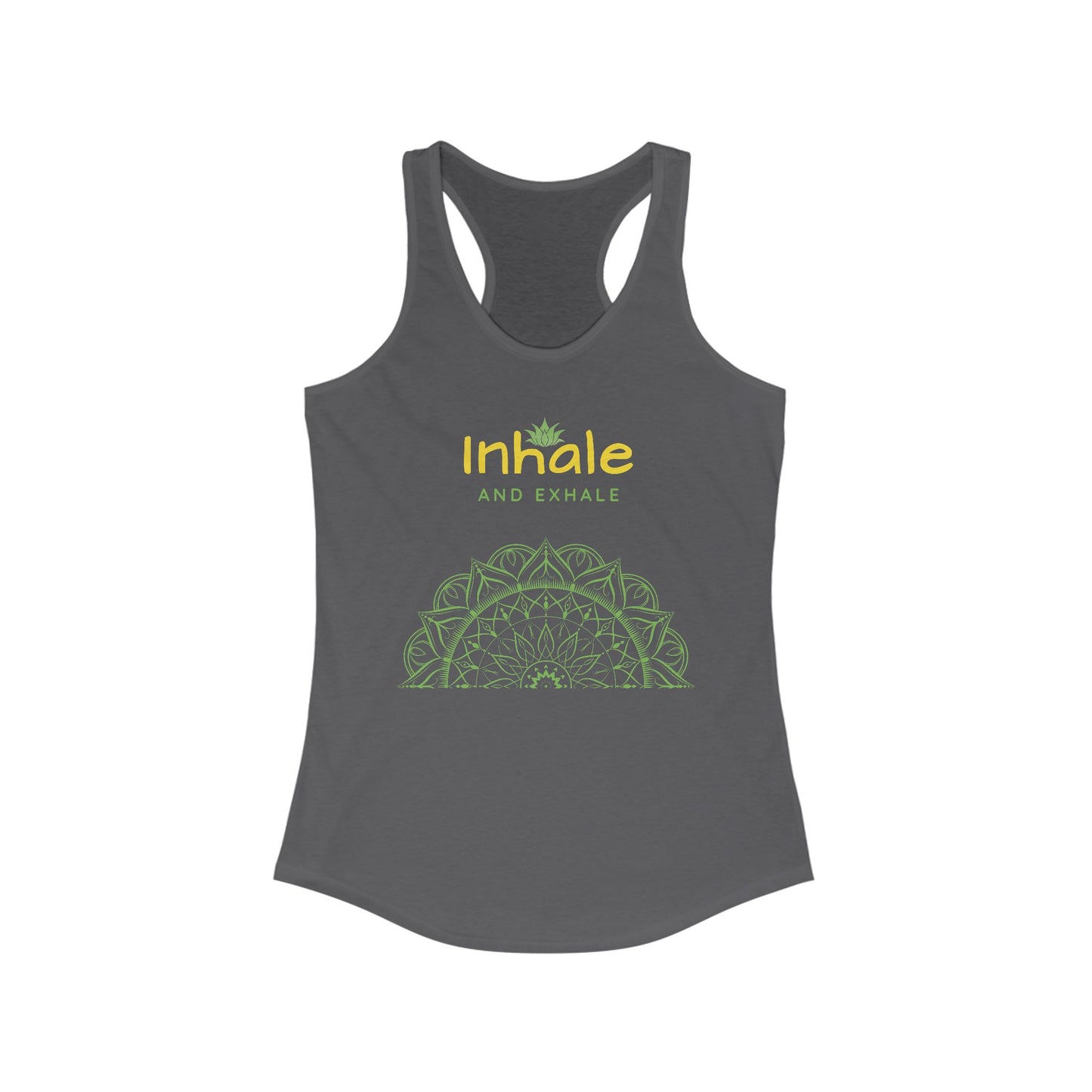 Inhale Exhale Mandala Racerback Tank - A Breath of Style & Calm