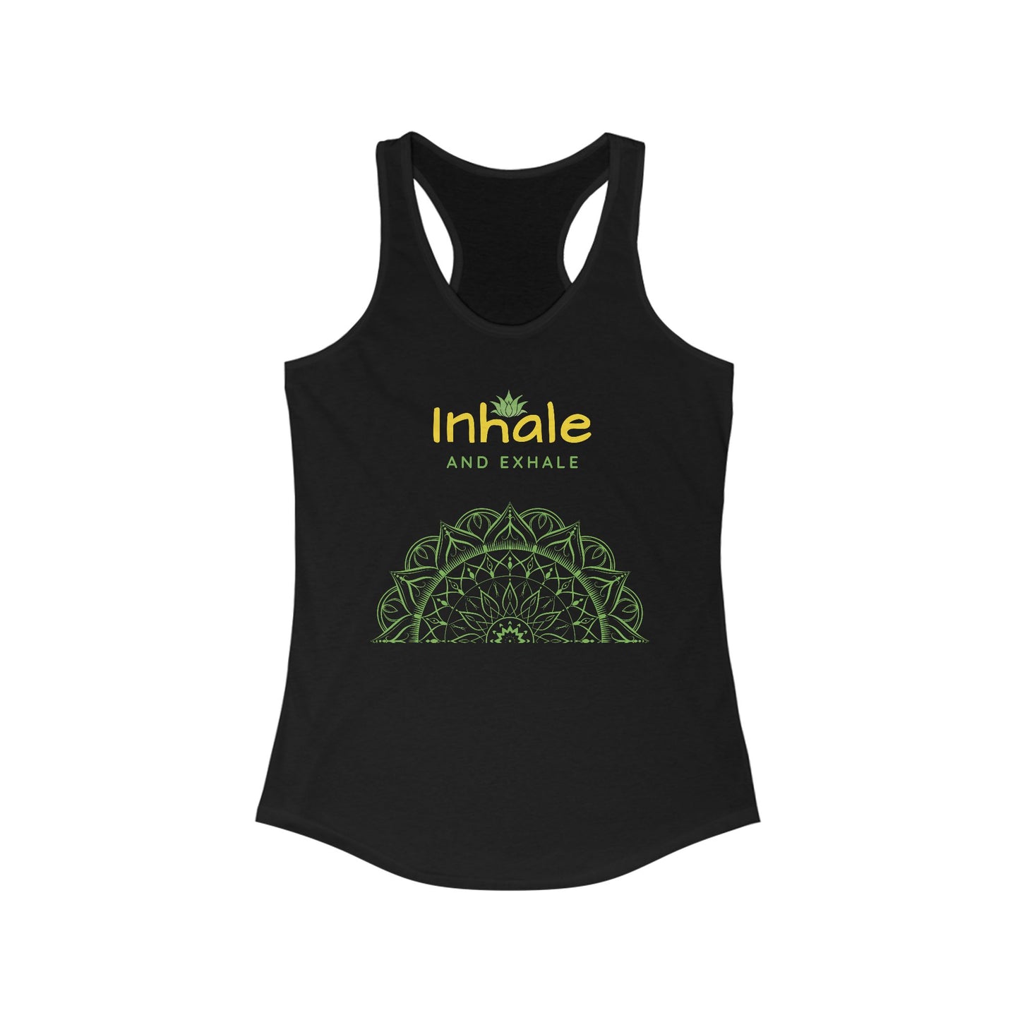 Inhale Exhale Mandala Racerback Tank - A Breath of Style & Calm
