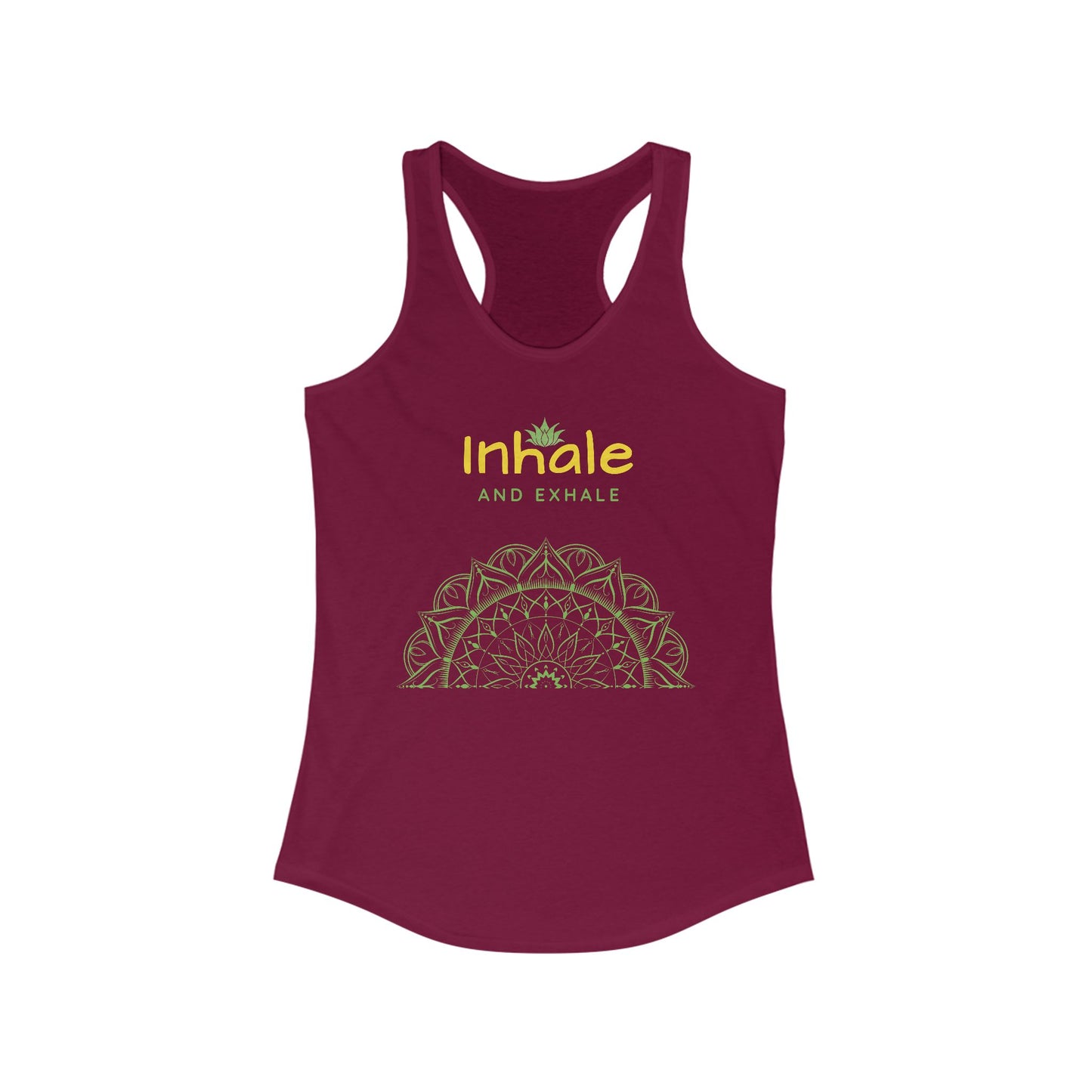 Inhale Exhale Mandala Racerback Tank - A Breath of Style & Calm