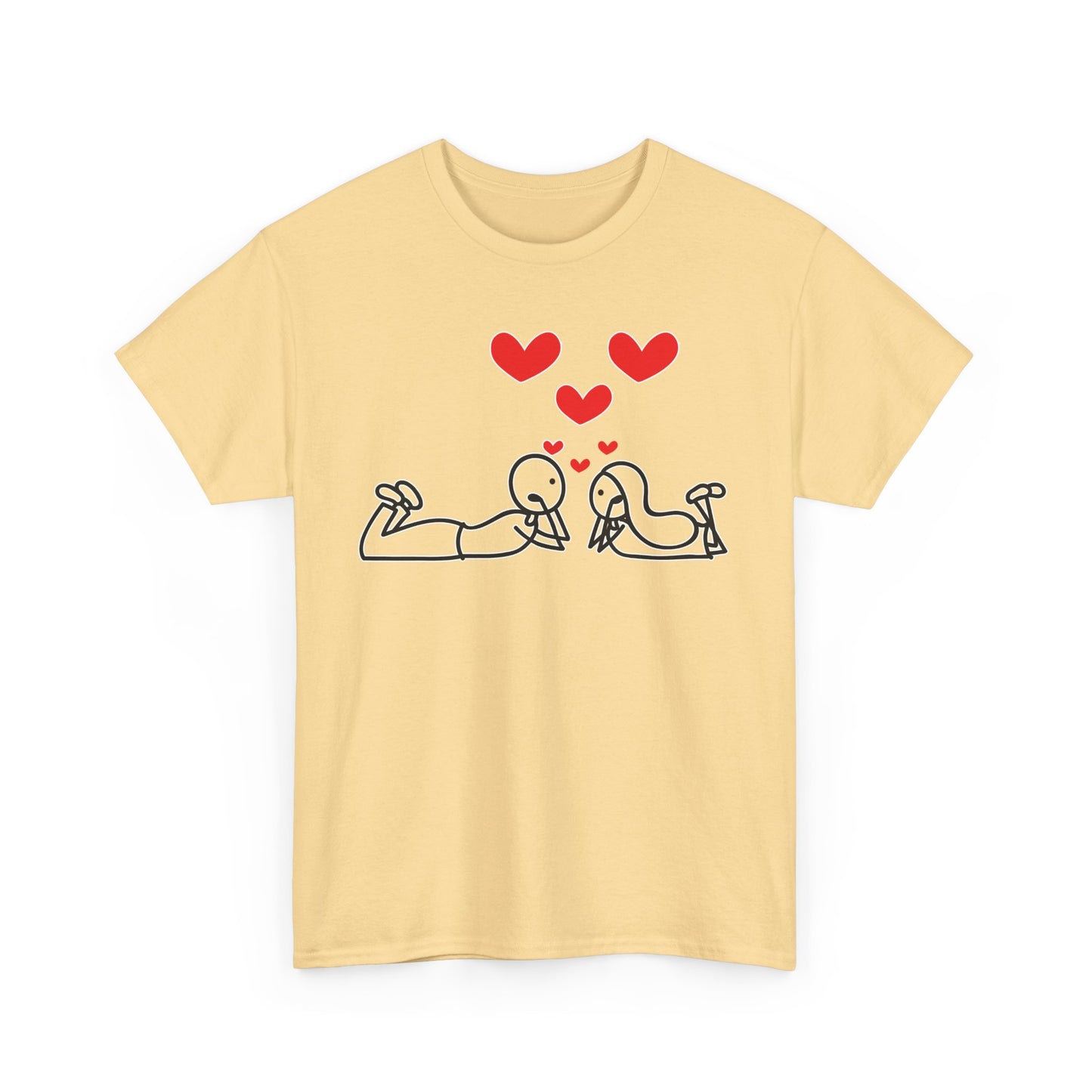 💖Love Connection Heavy Cotton Tee - Sweet Simplicity, Big Heart