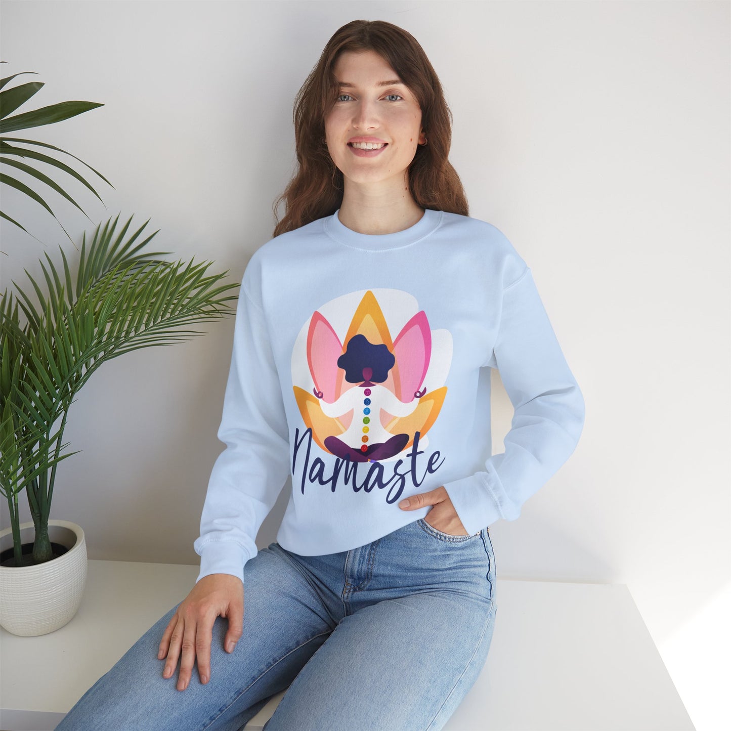 🌸Rooted Light - Namaste Chakra Crewneck Sweatshirt
