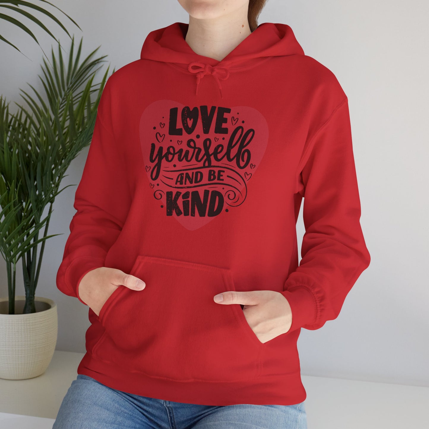 💗Love Yourself & Be Kind Hoodie — A Cozy Reminder of Compassion 🌸🕊️✨🌿
