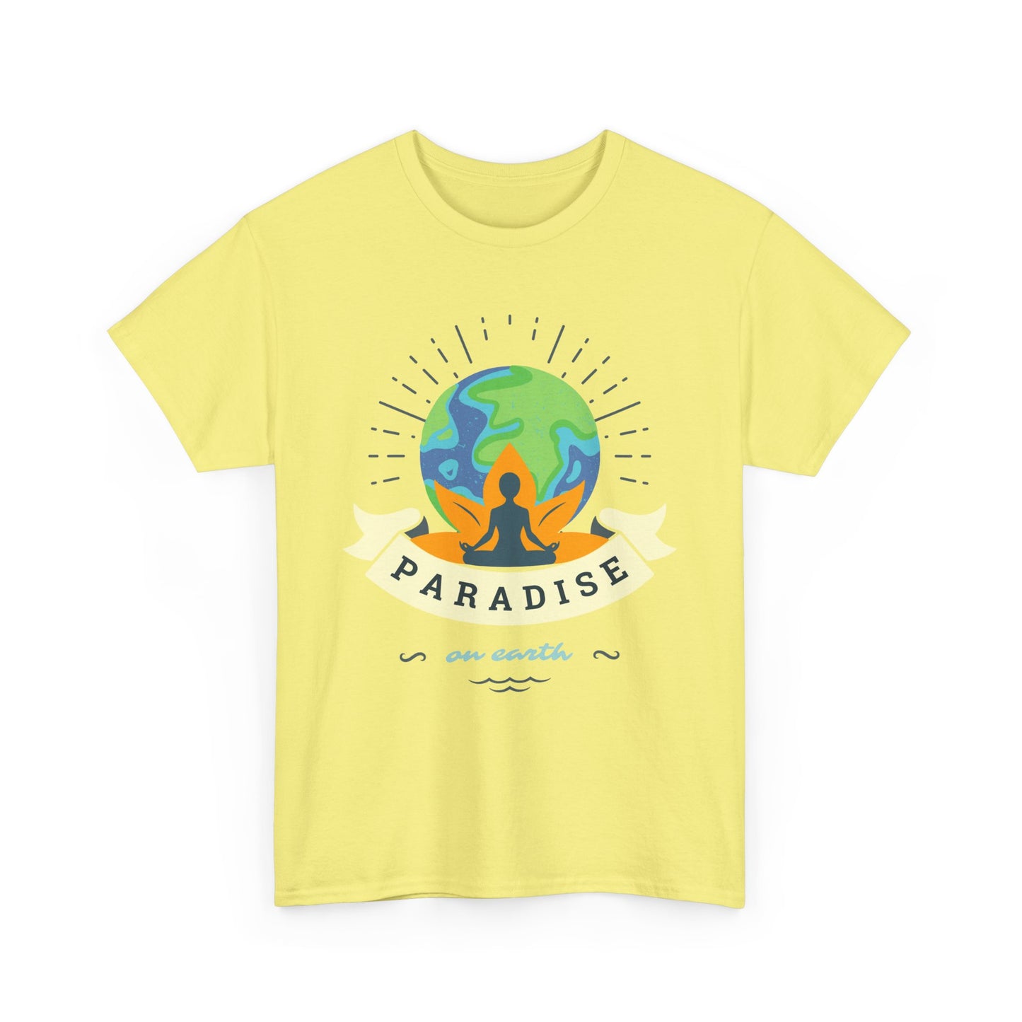 🌍Paradise Within Heavy Cotton Tee - Earth Meets Enlightenment