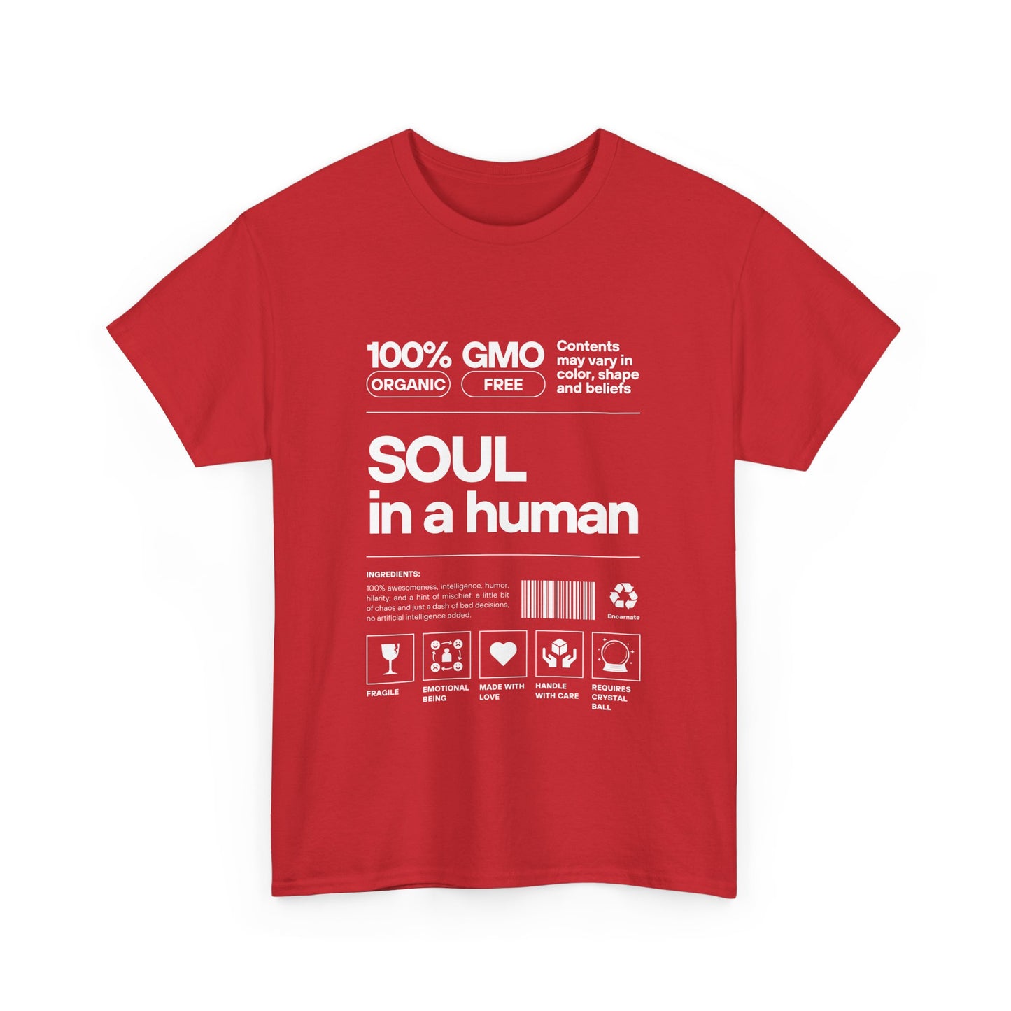 Soul in a Human - Conscious Humor Heavy Cotton Tee
