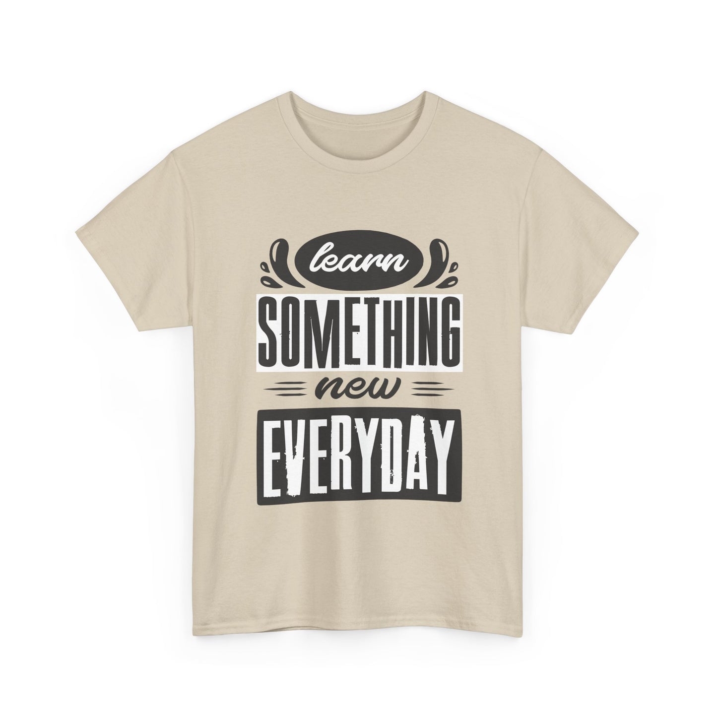 📘"Everyday Wisdom" Heavy Cotton Tee - Grow Through What You Learn