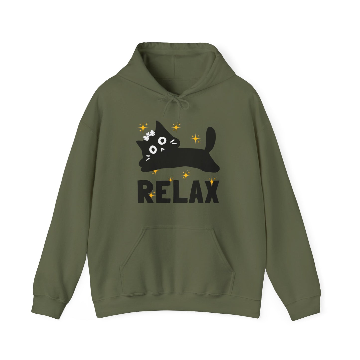 🐱Relax Hoodie — Trust the Divine, Live Like a Cat: Stay In the Moment✨🌿