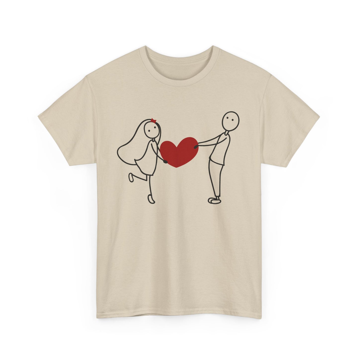Heartfelt Connection Heavy Cotton Tee - Playful Love, Gentle Vibes