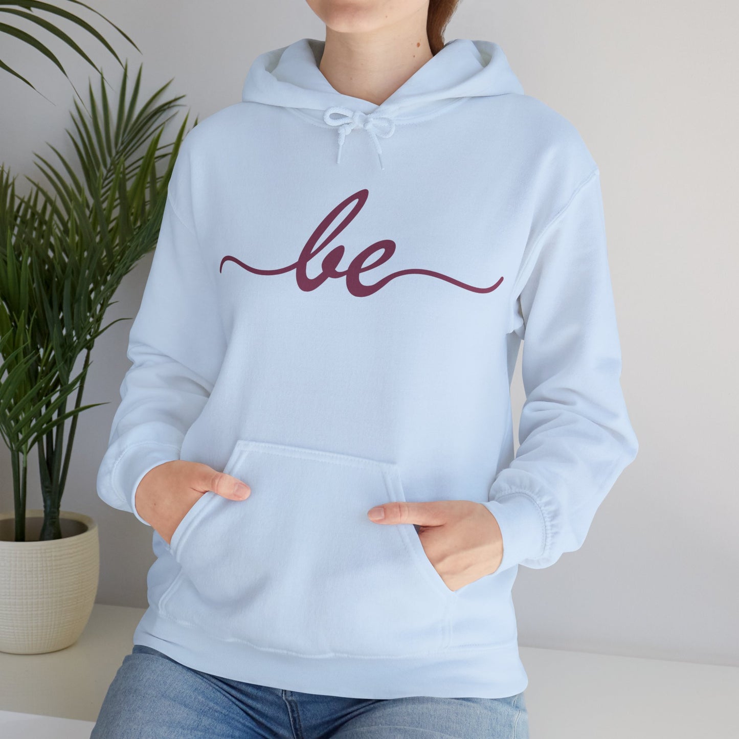 ✨"BE" - A Minimalist Mantra for the Soul Hooded Sweatshirt🌿💫