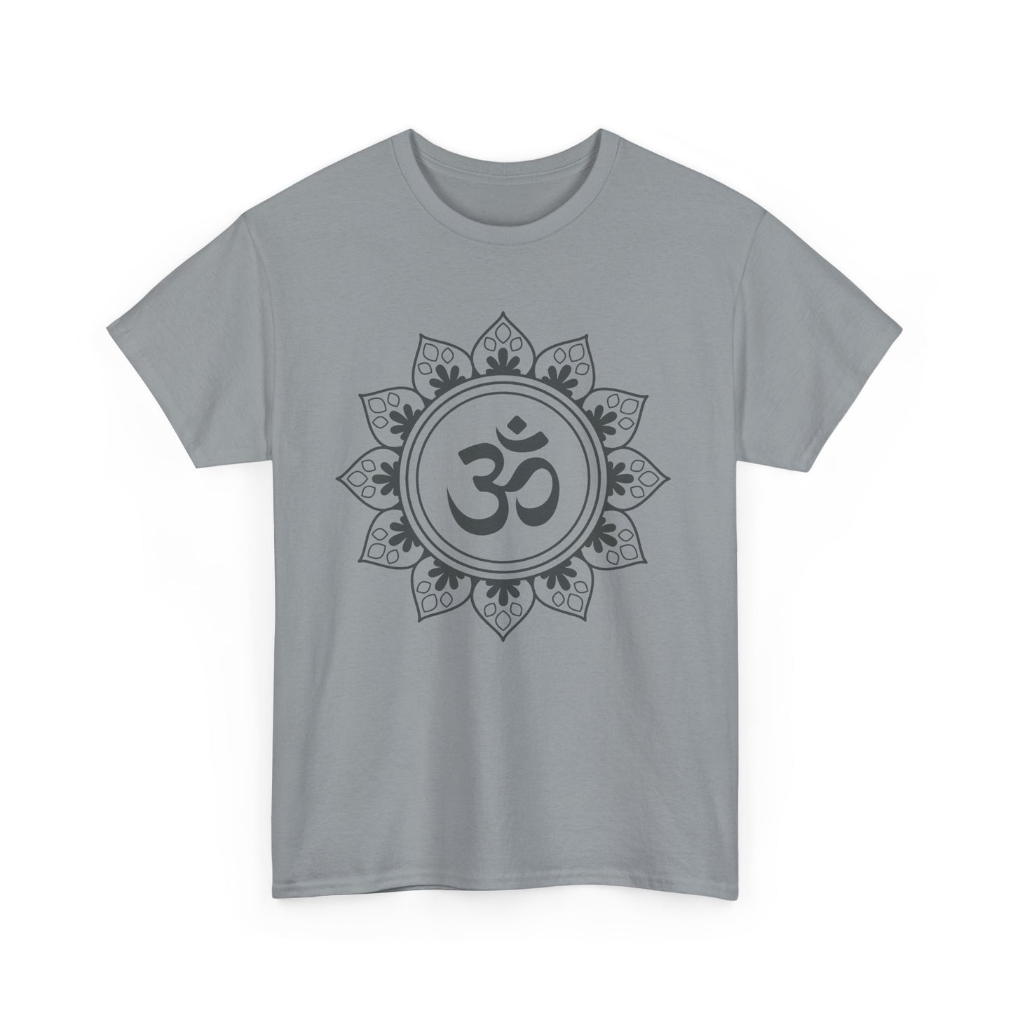 Tranquil OM Mandala Heavy Cotton Tee - Embrace Peace Within