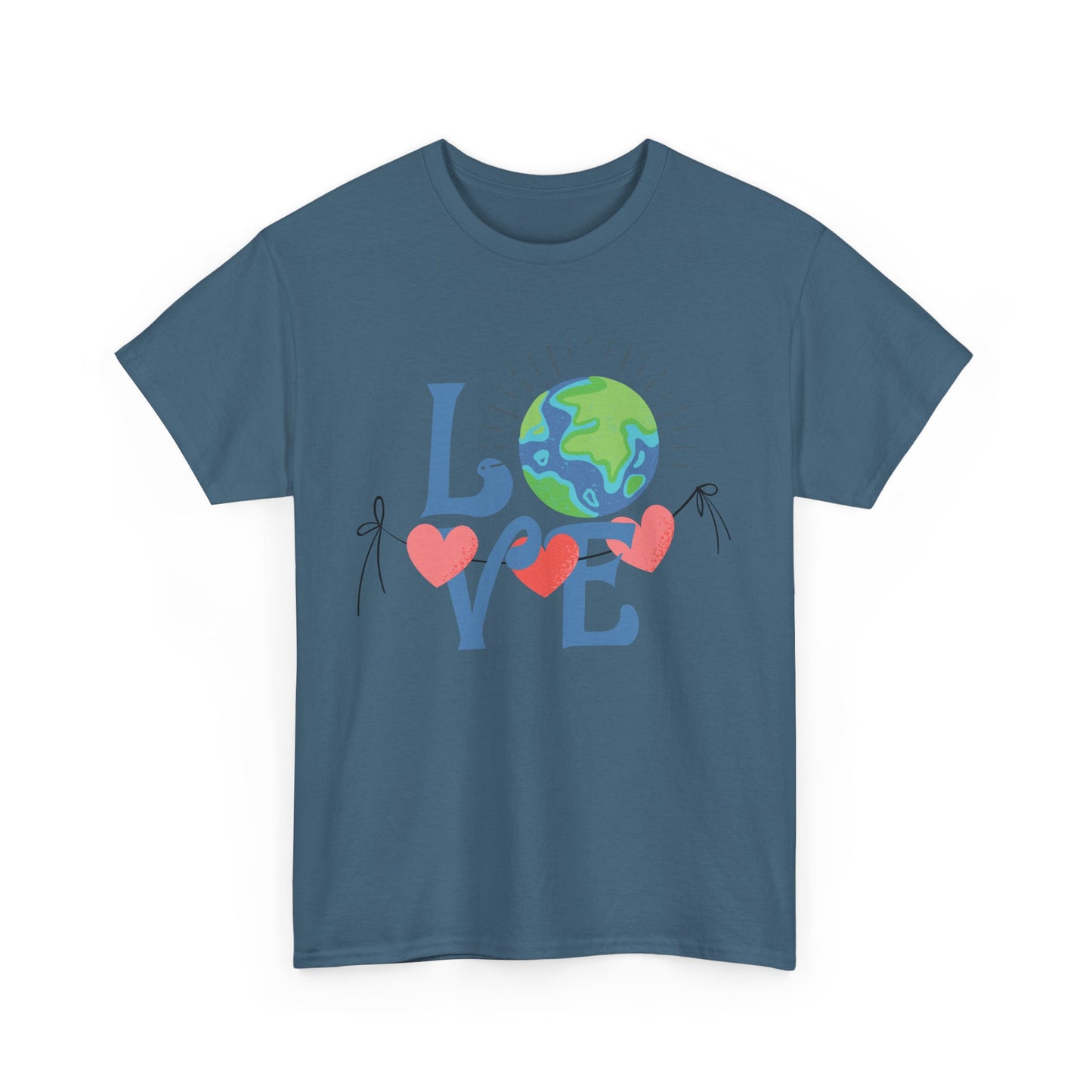 🌍Love the Earth Heavy Cotton Tee - Share the Warmth of the World