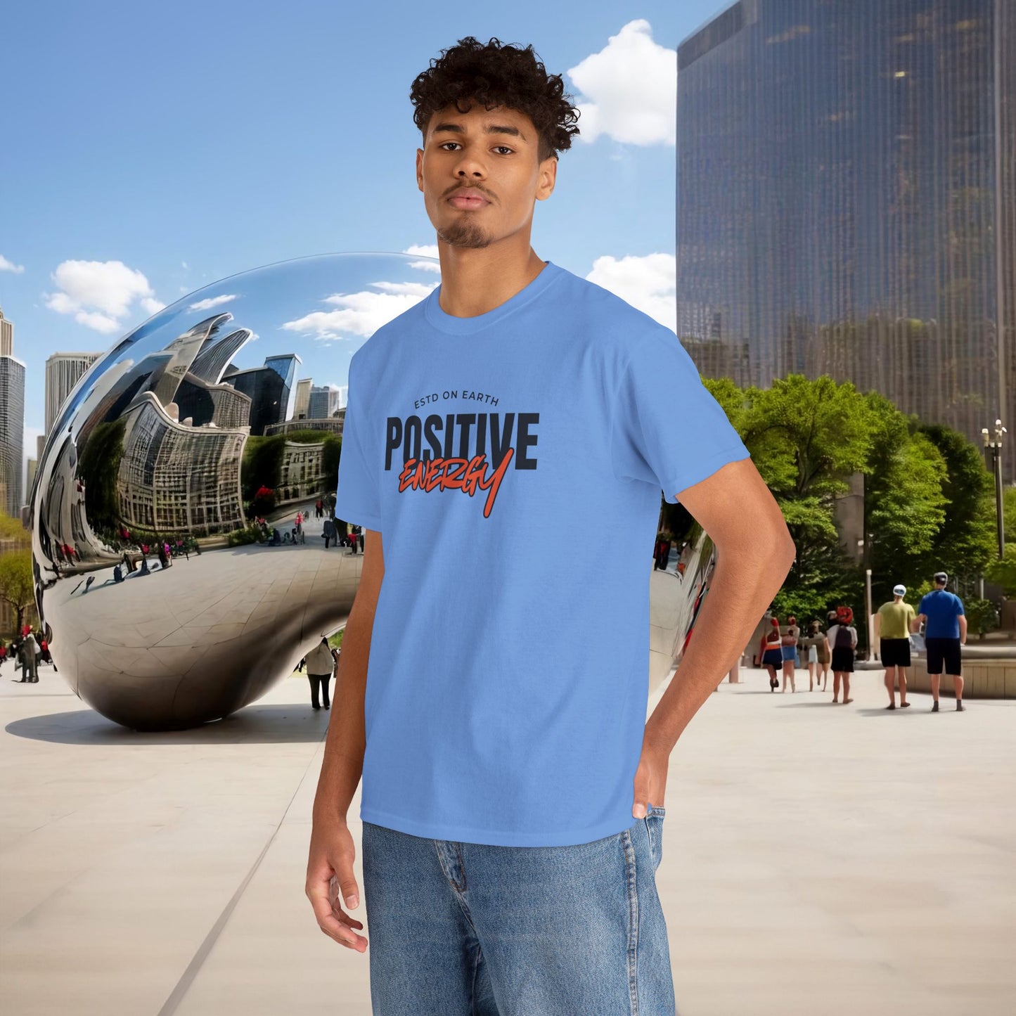 ⚡ Menaste “Positive Energy” — Grounded Radiance T-Shirt