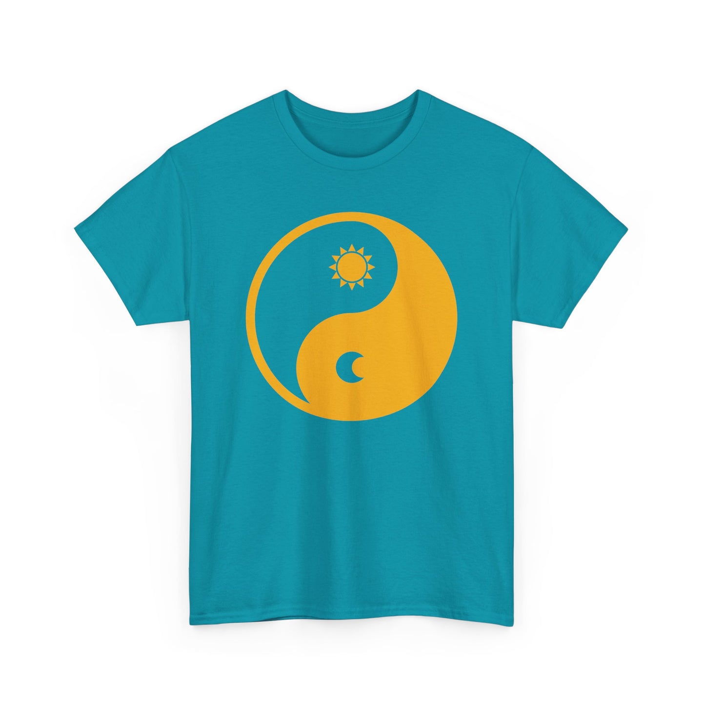 🌞🌜YinYang Solar Lunar Heavy Cotton Tee - Harmony in Balance
