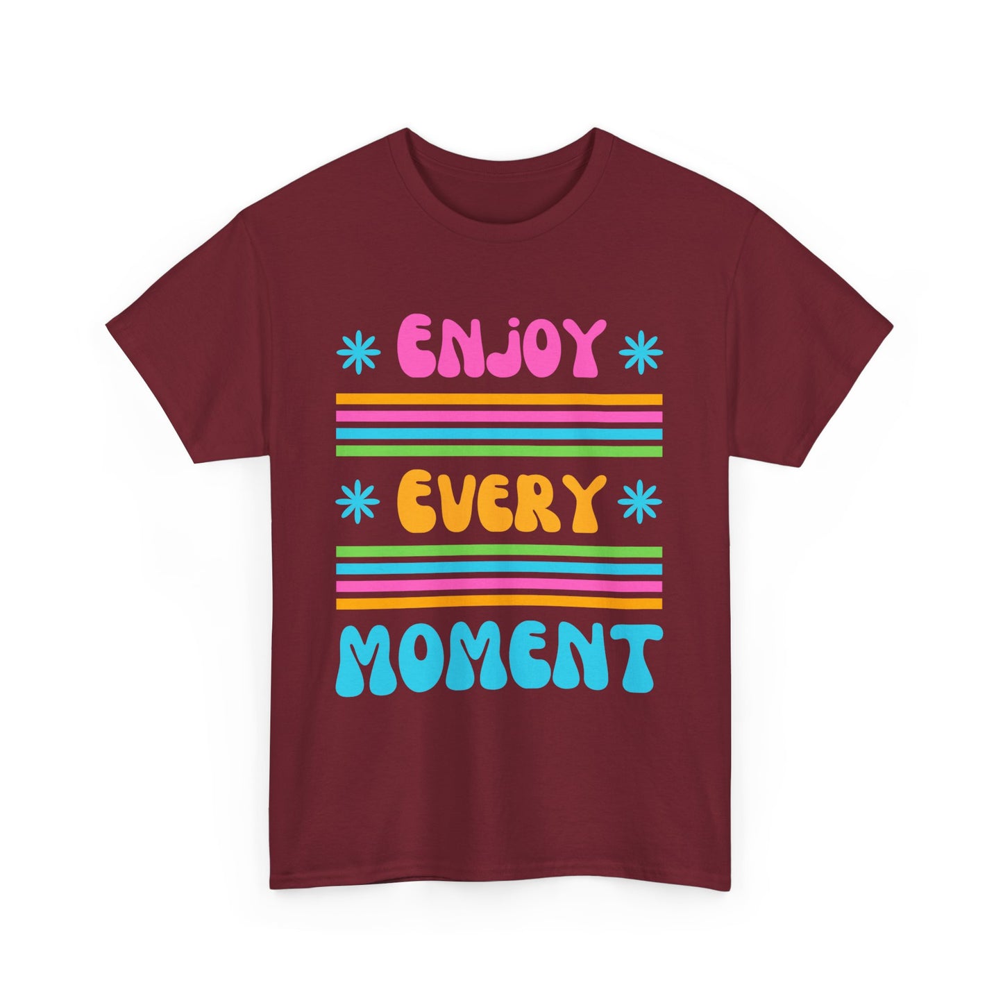 ☀️Joyflow Heavy Cotton Tee - Enjoy Every Moment - A Celebration of Now