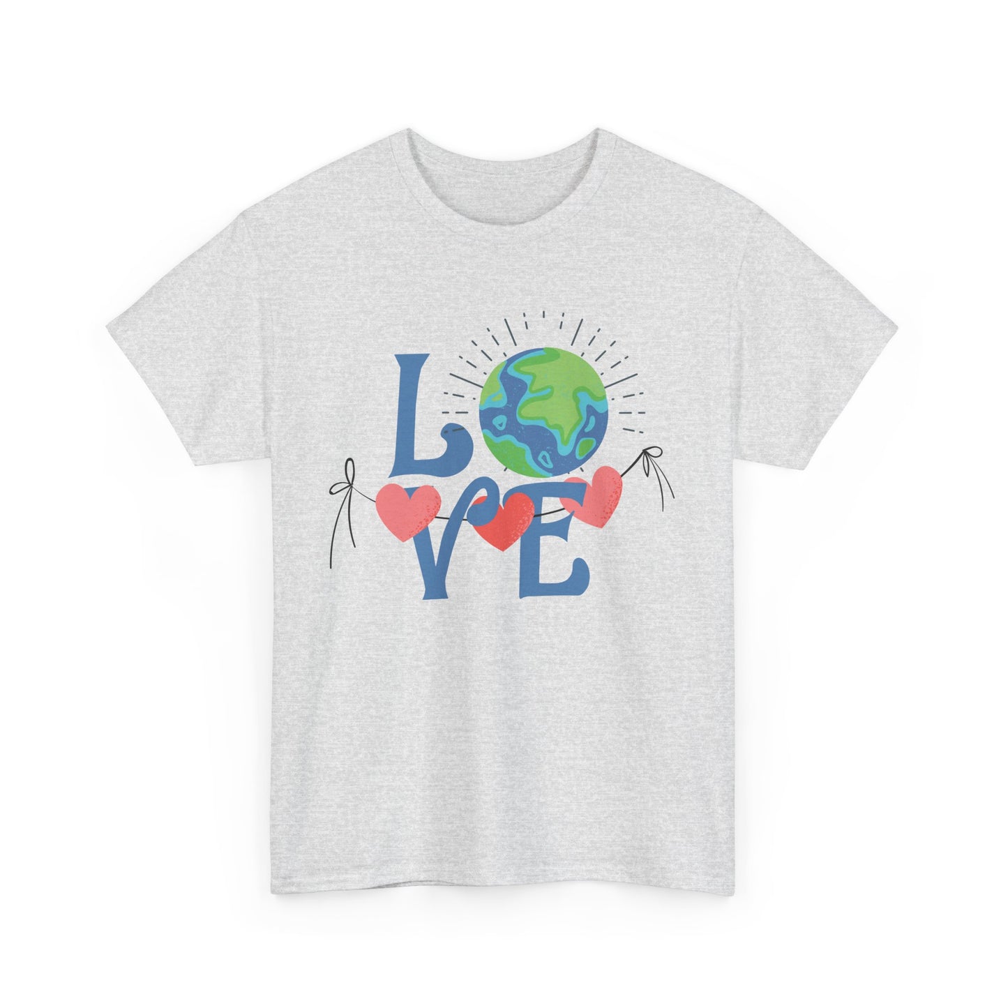 🌍Love the Earth Heavy Cotton Tee - Share the Warmth of the World