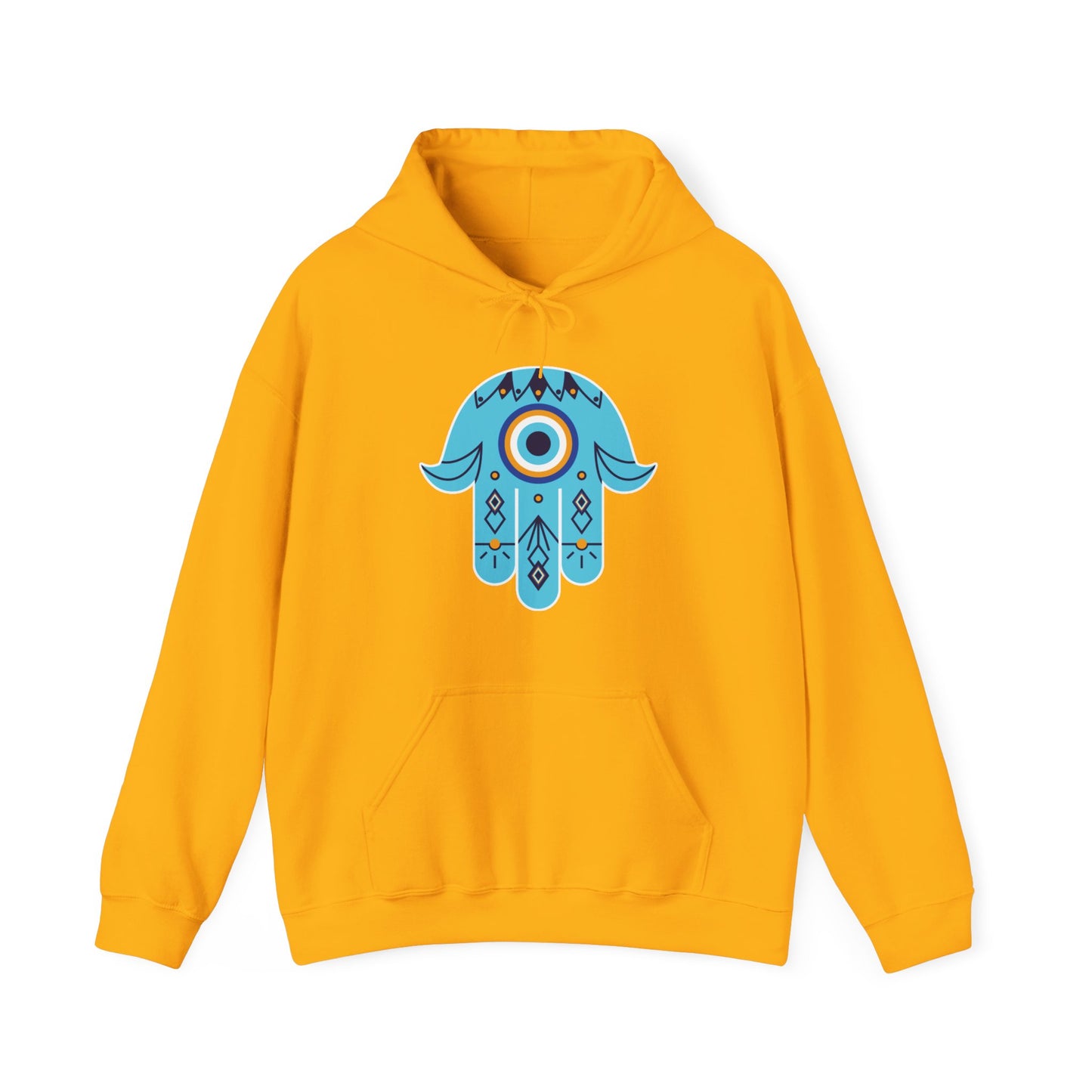 🧿Hand of Hamsa with Evil Eye Motif Protection Hoodie🧿🌙✨