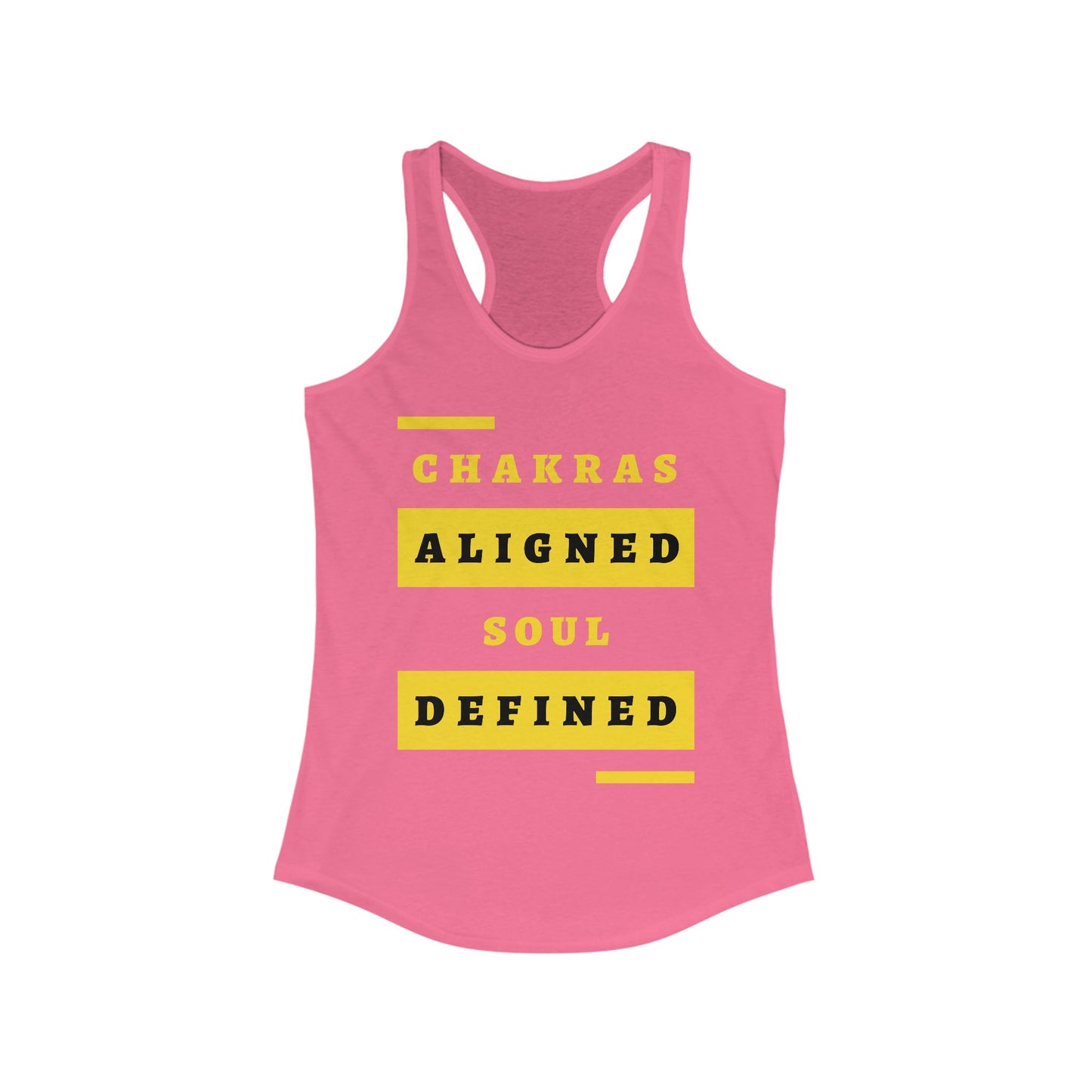 “Chakras Aligned Soul Defined” Affirmation Racerback Tank - Empowered & Stylish Activewear for Women