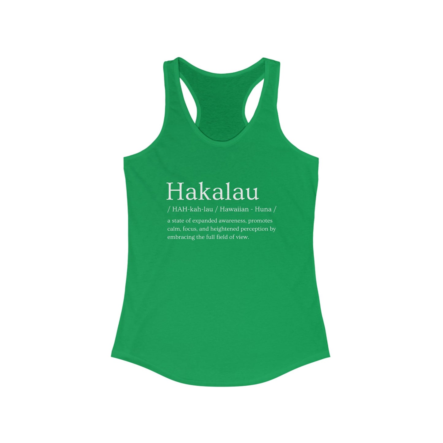 "Hakalau" Definition Racerback Tank – Mindful Focus Meets Island Vibes