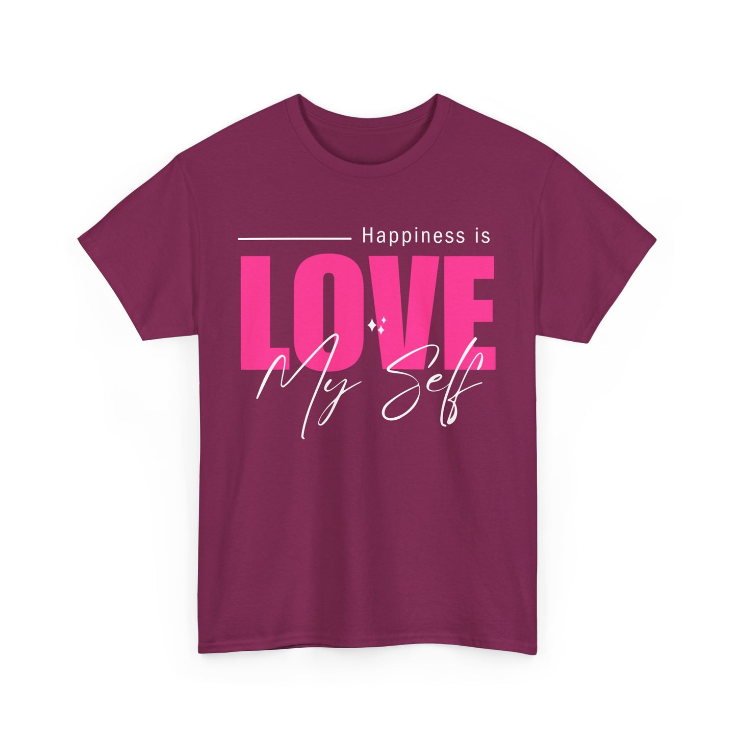 Self-Love Manifesto Heavy Cotton Tee - Happiness Begins Within