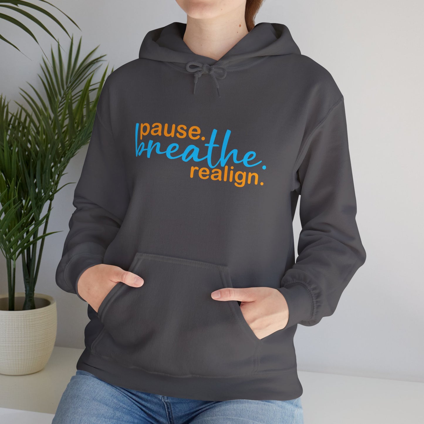 💛Mindful Pause Hooded Sweatshirt - "pause. breathe. realign."