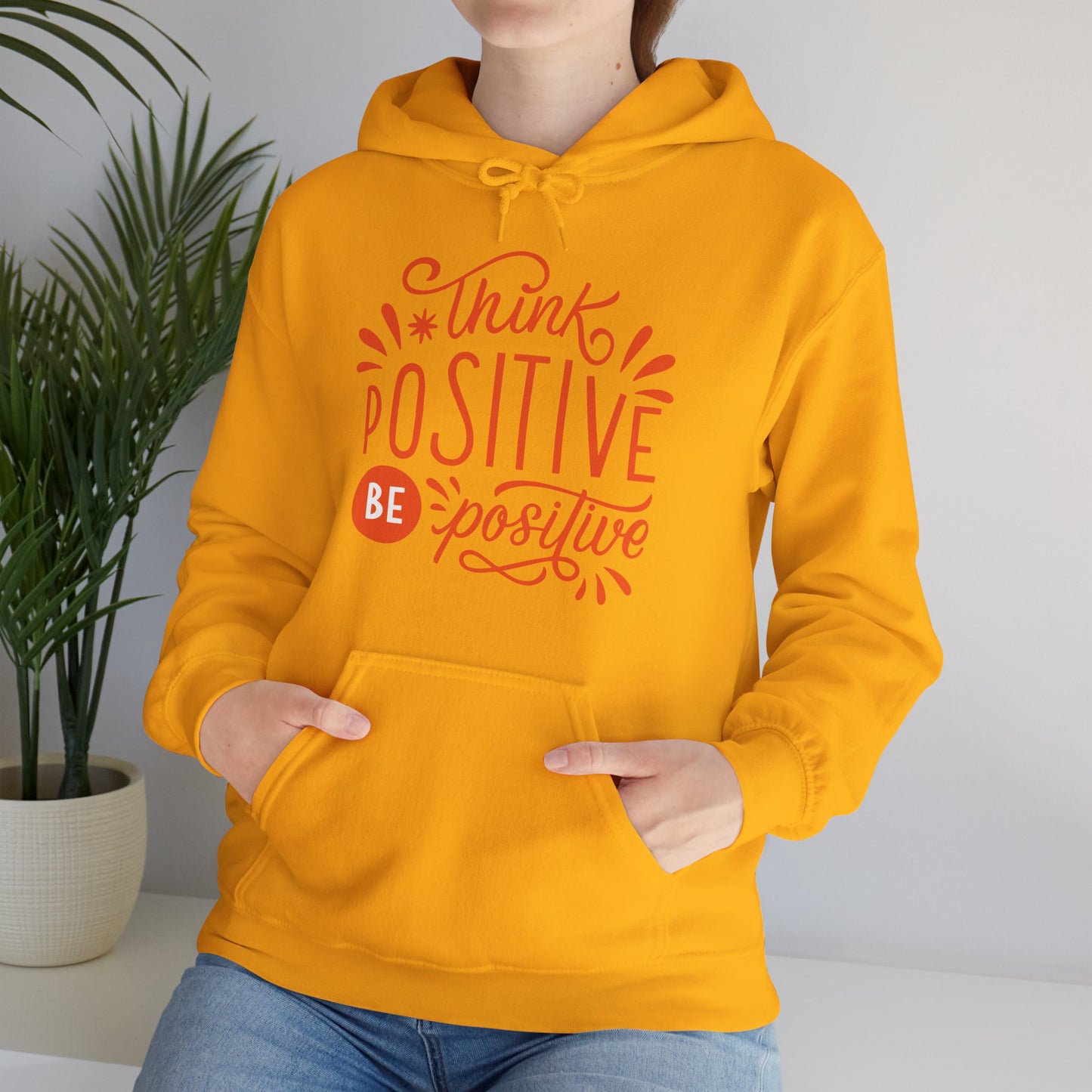 💛Think Positive, Be Positive Hoodie✨🌿