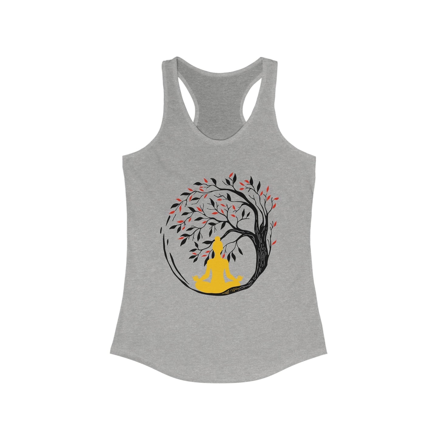 Buddha Tree of Energy Racerback Tank – Center Your Strength, Radiate Peace