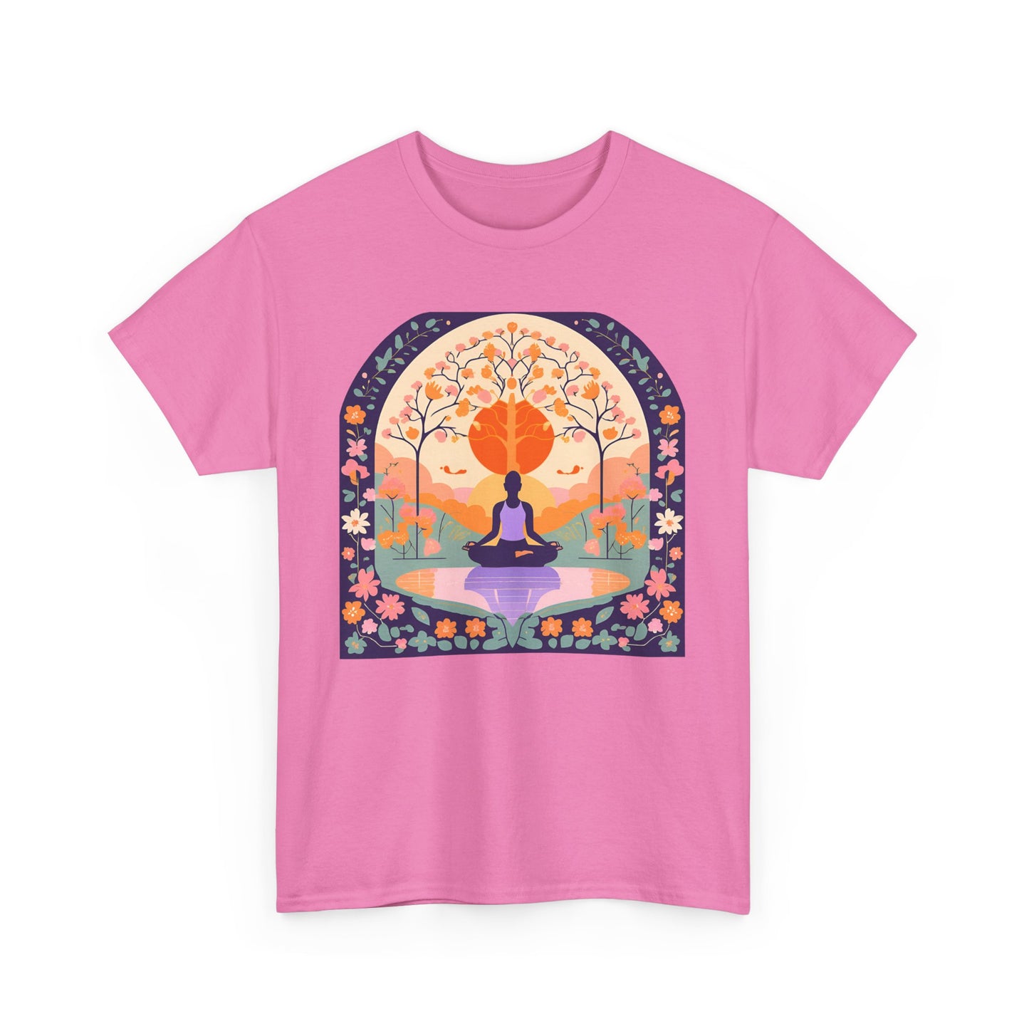 Zen Garden Meditations Heavy Cotton Tee - Nature’s Tranquility Awaits