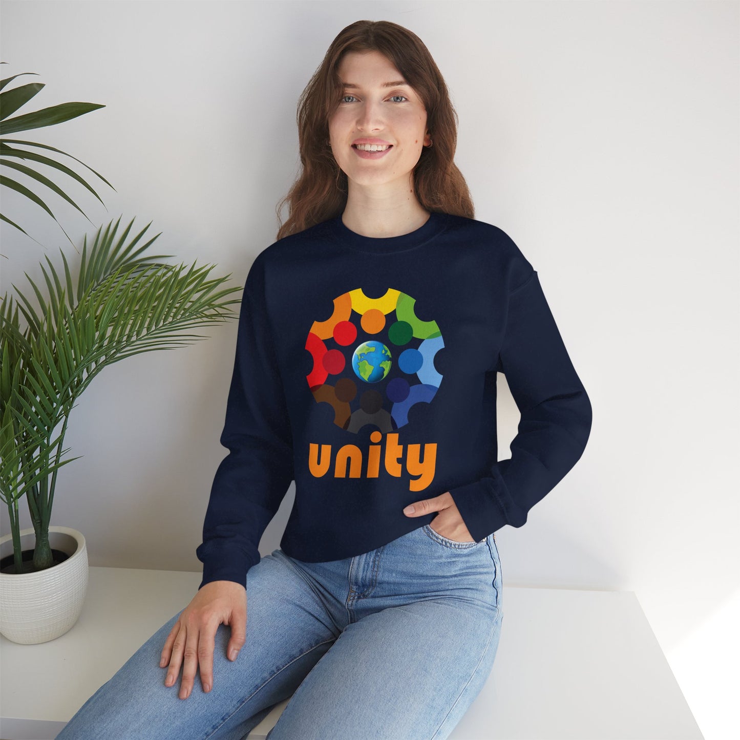 🌐UNITY — One Earth. One Circle. One Heart. - Crewneck Sweatshirt