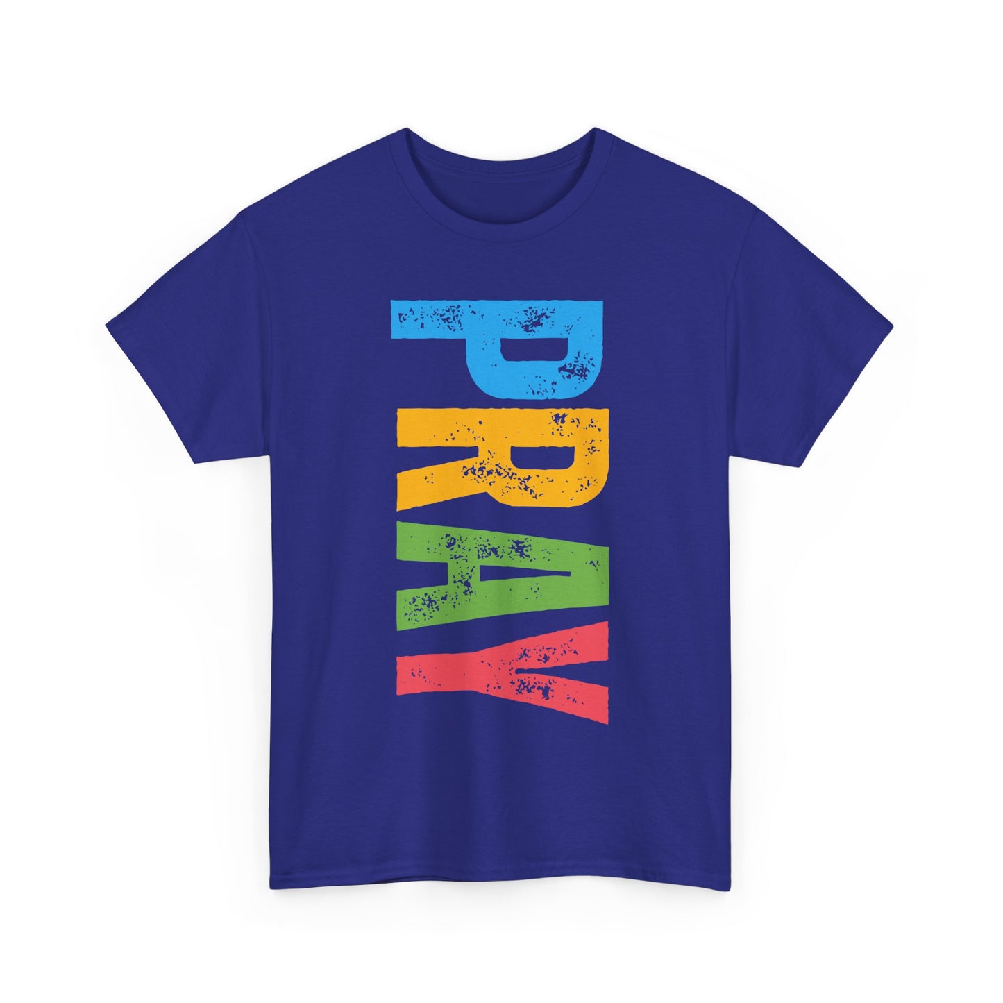 "PRAY" Heavy Cotton Tee - Inspirational T-Shirt for Spiritual Growth